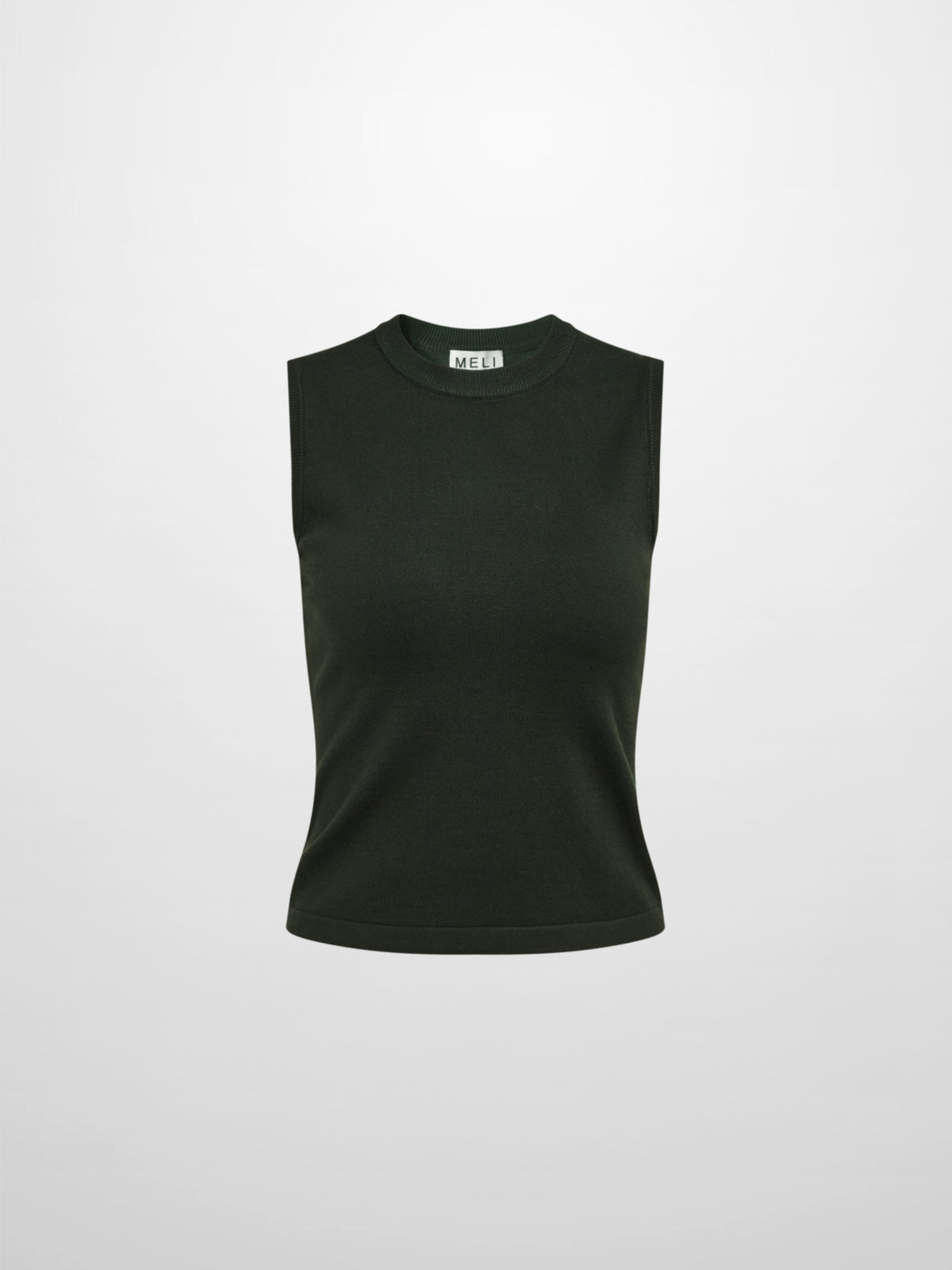 Sleeveless Basic Sweater - Green