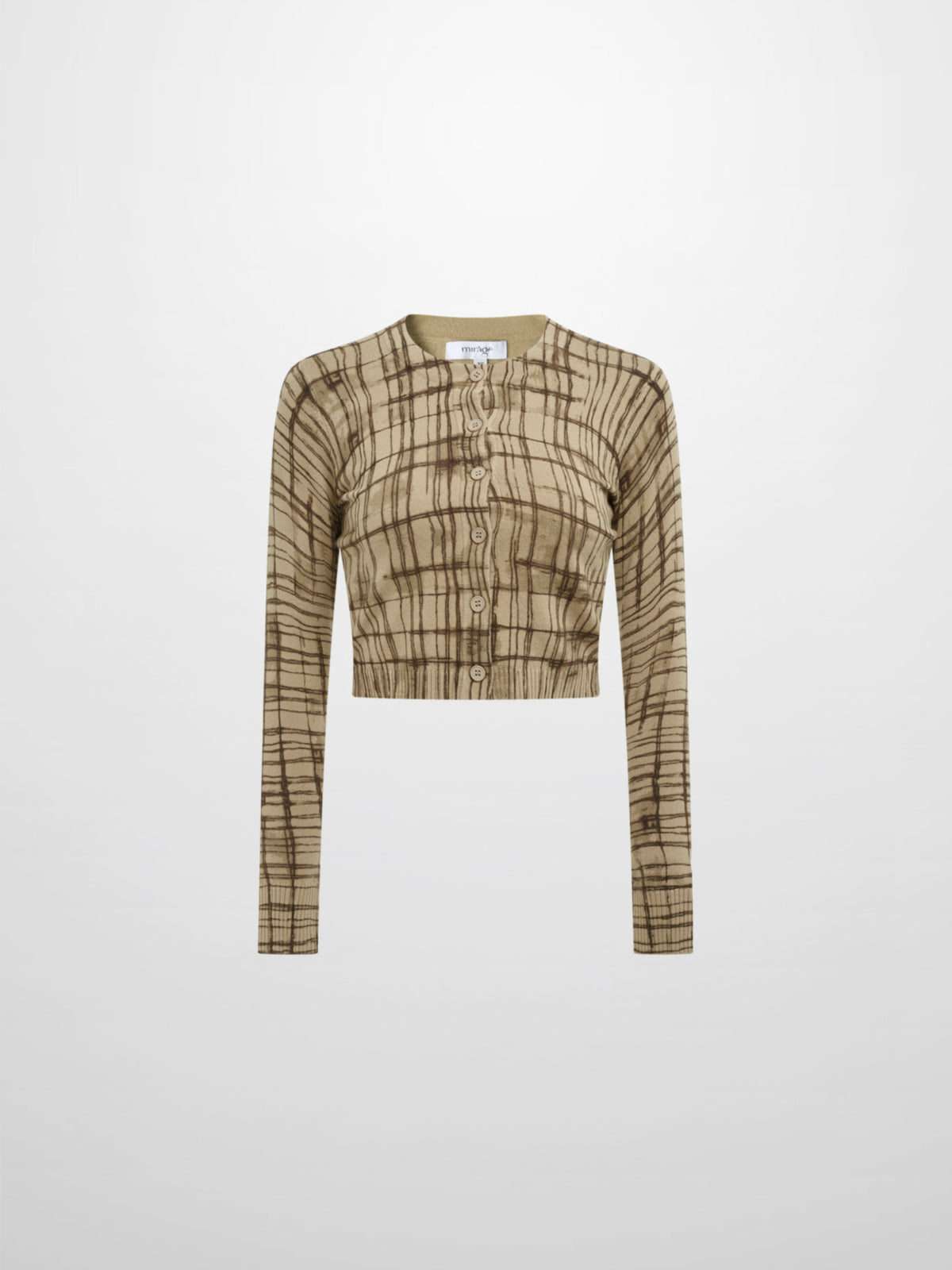 Printed Cardigan - Brown Sketch