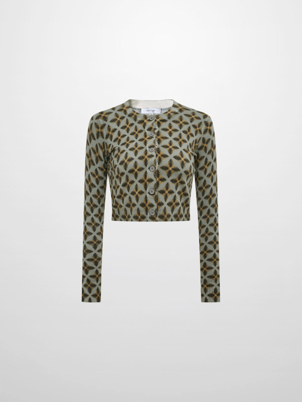 Printed Cardigan - Geo Diamond