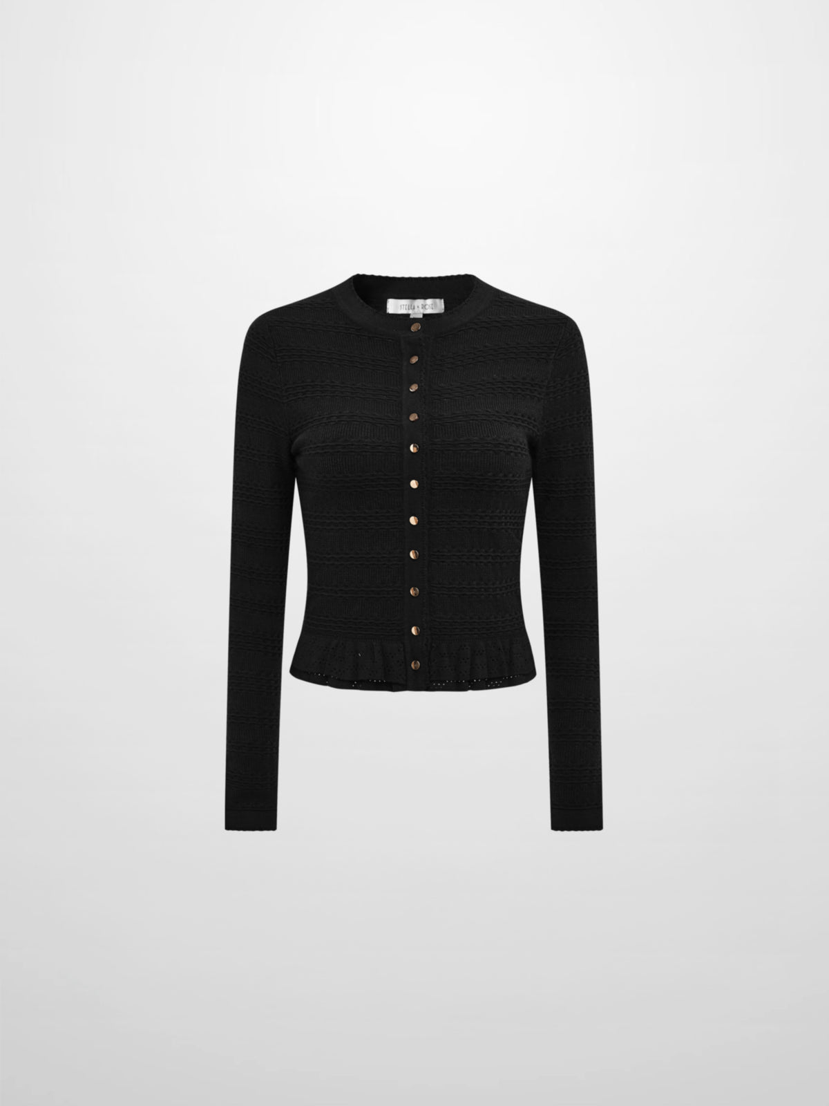 Peplum Cardigan - Black