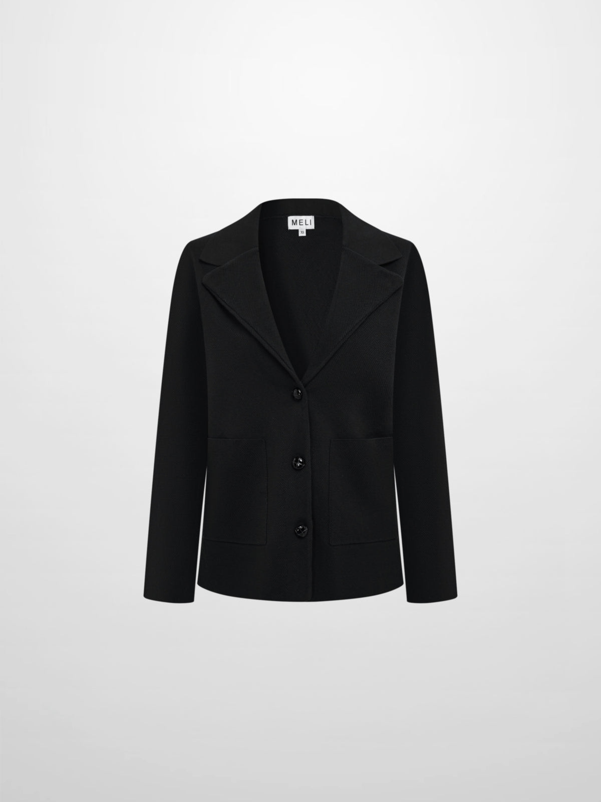 Knit Boxy Blazer - Black