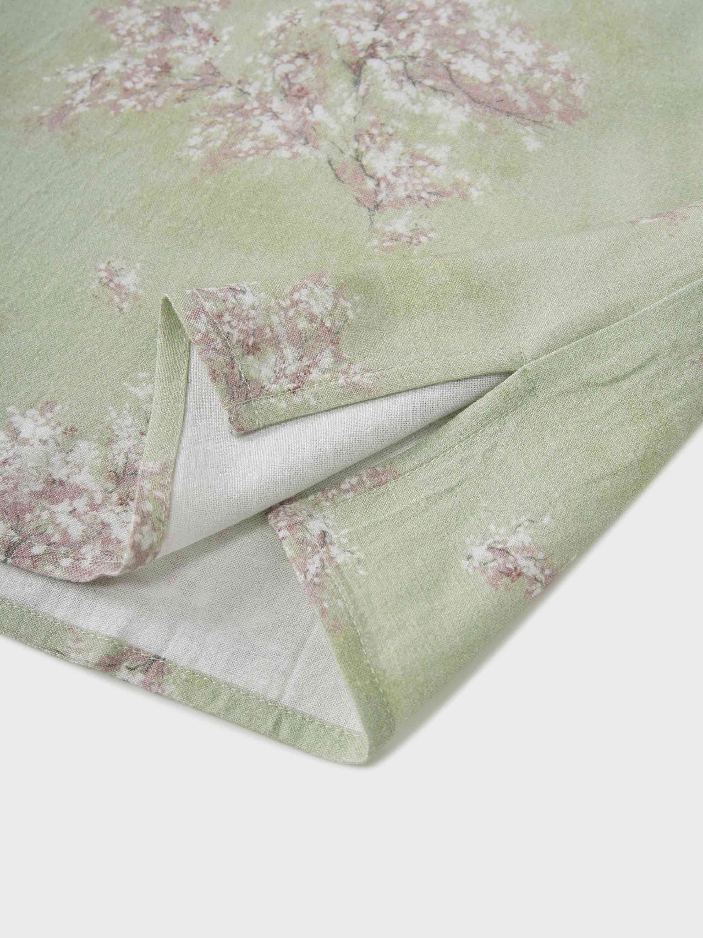 Linen Blend Crop Swing Top-Soft Floral