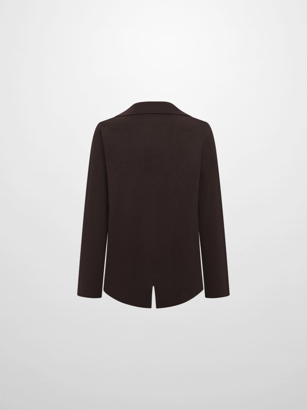 Knit Boxy Blazer - Brown