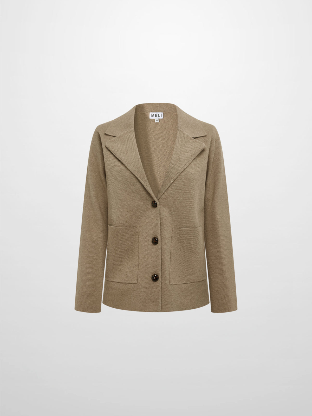 Knit Boxy Blazer - Camel