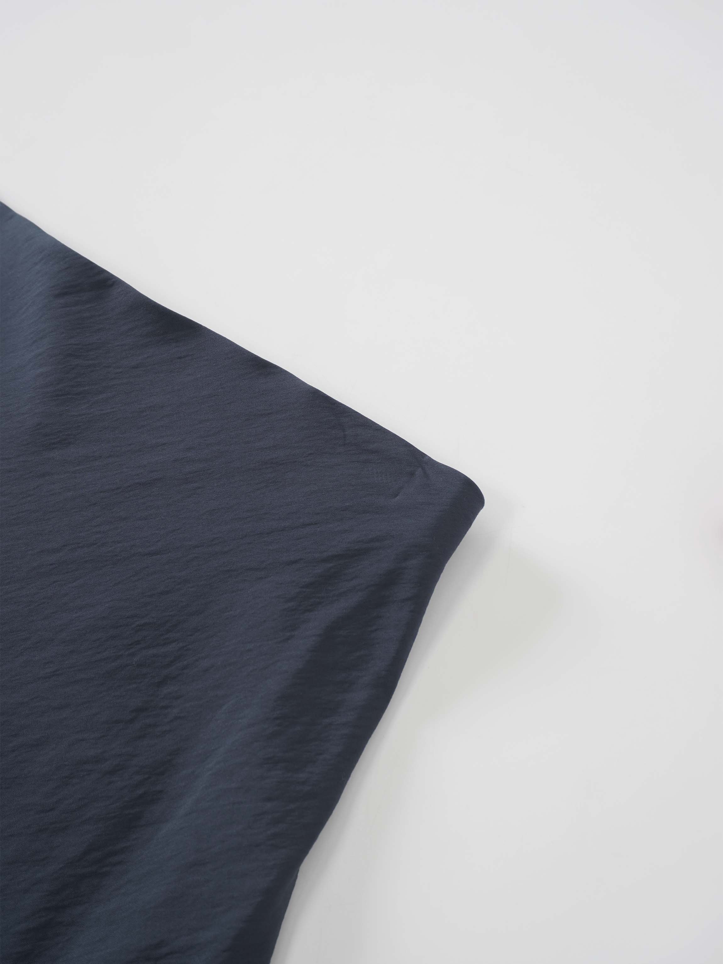 Crinkle Skirt 37"-Navy