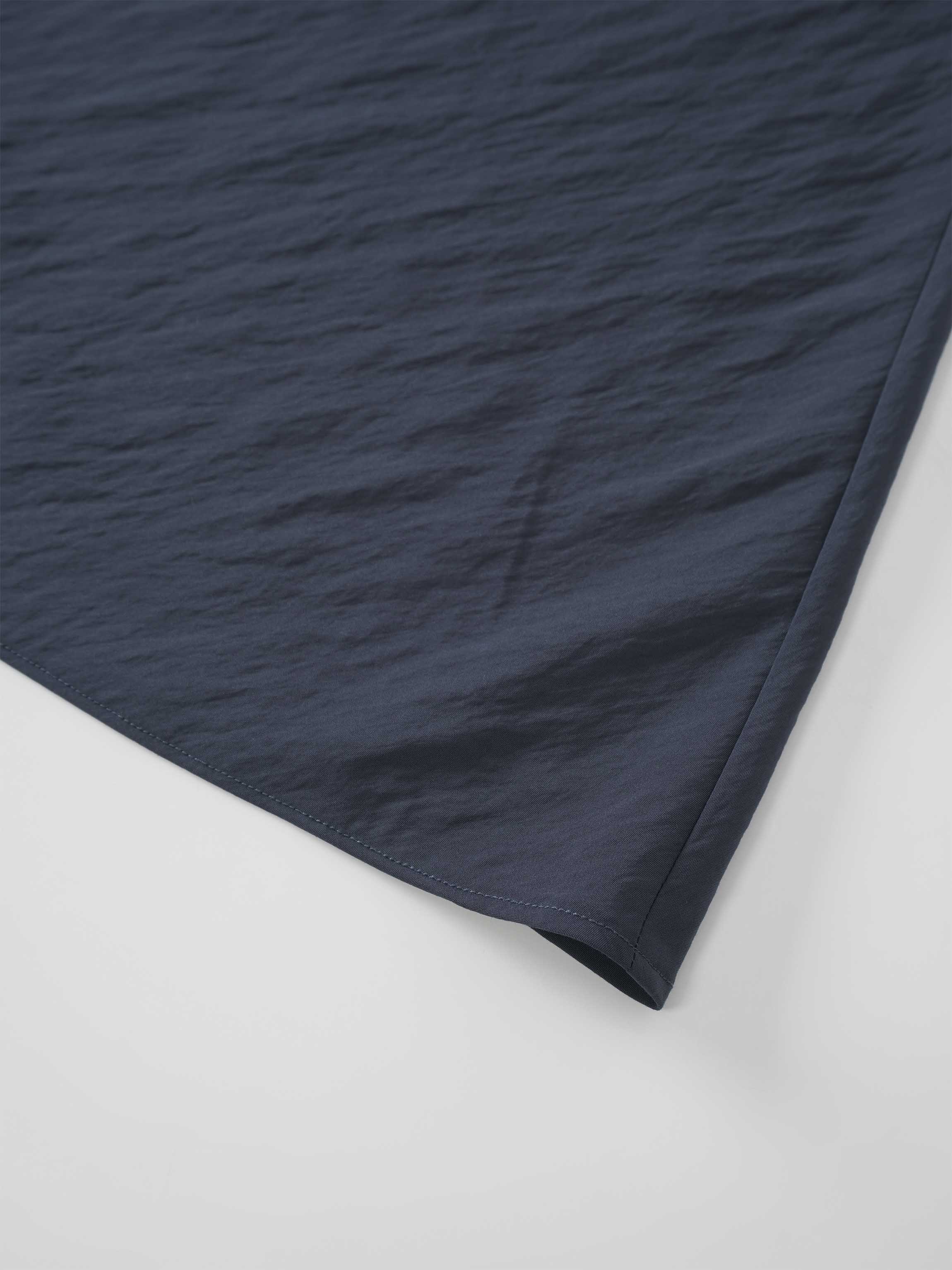Crinkle Cotton Skirt 37"-Navy