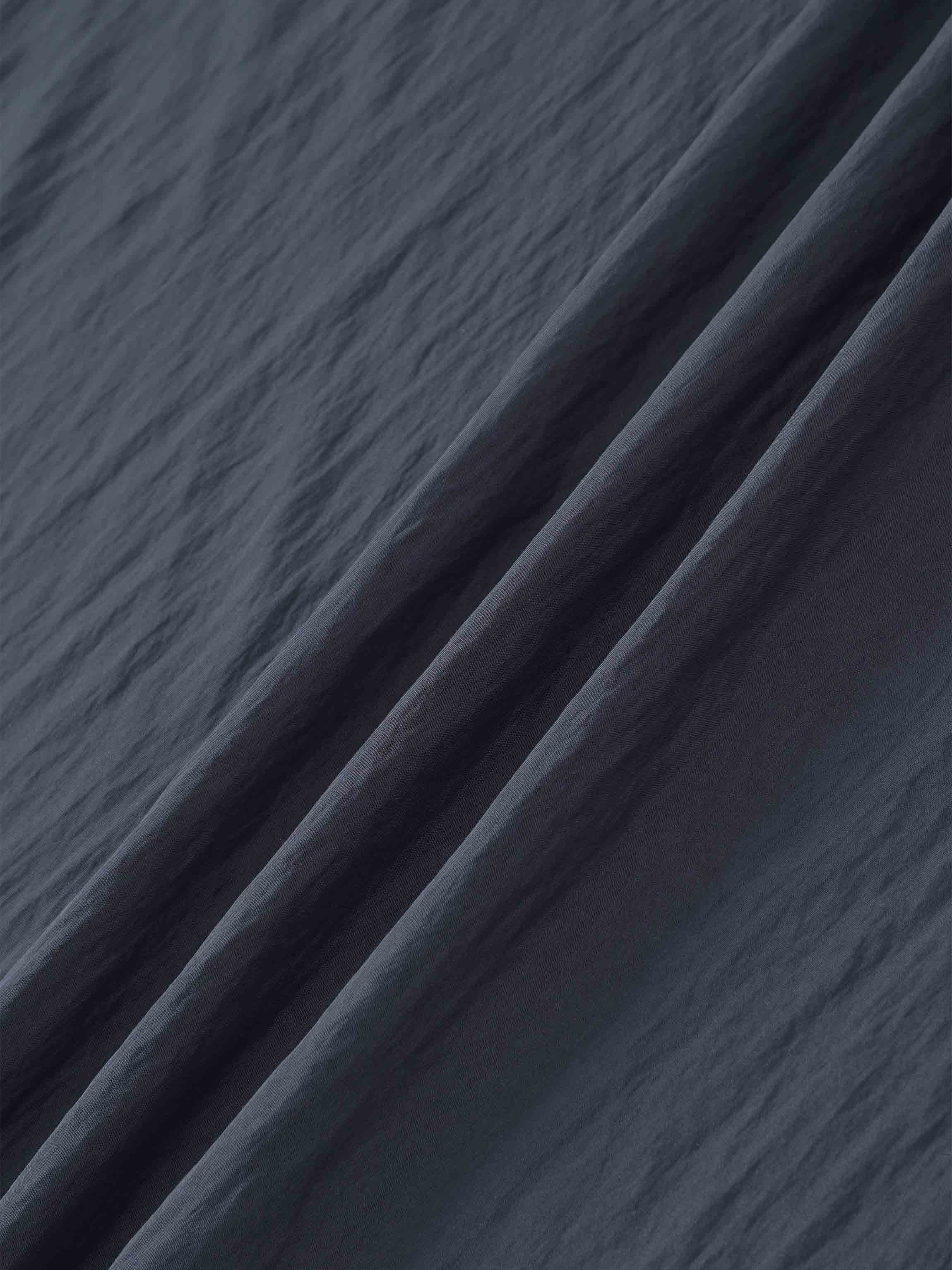 Crinkle Cotton Skirt 37"-Navy