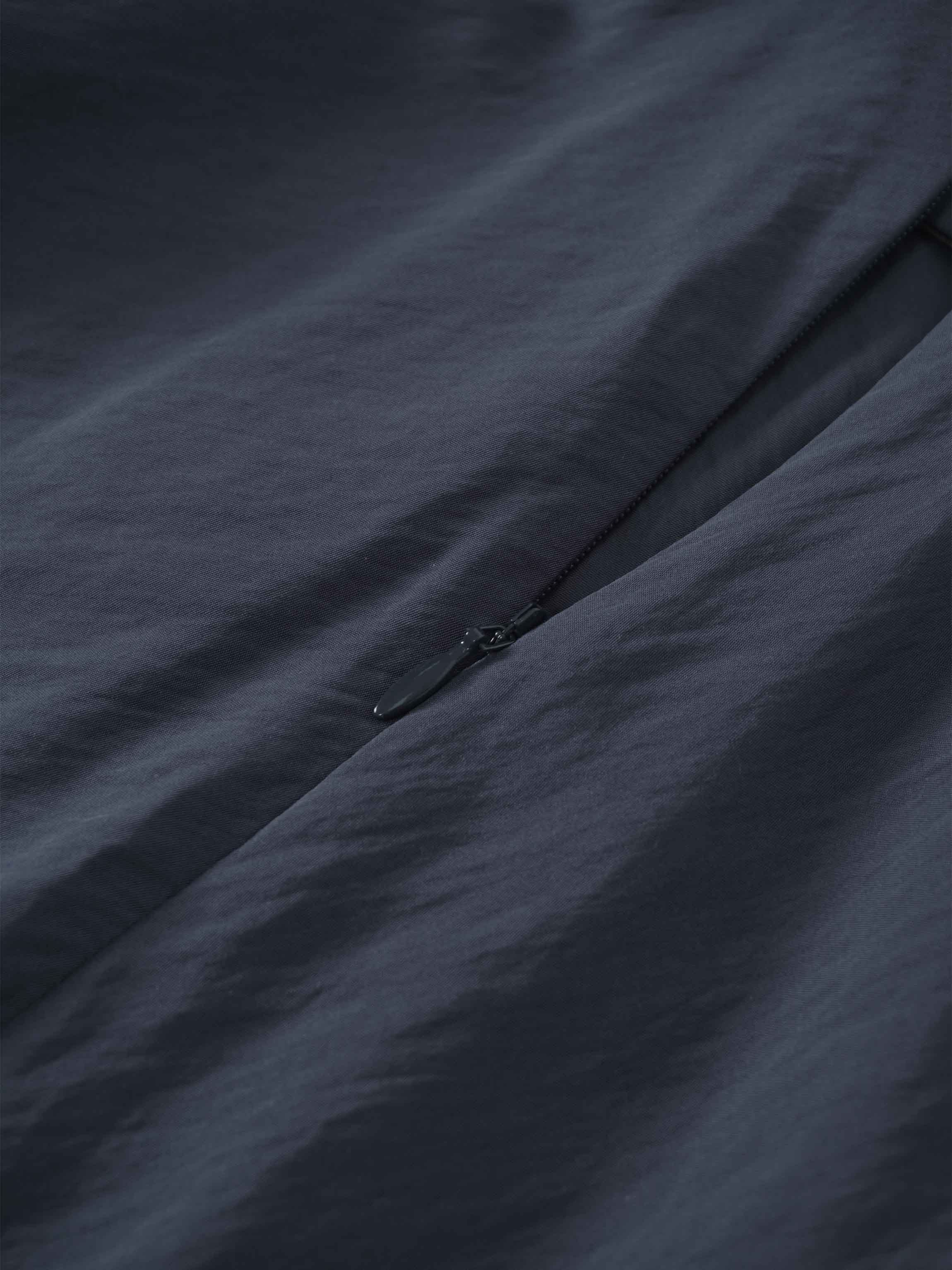 Crinkle Skirt 37"-Navy