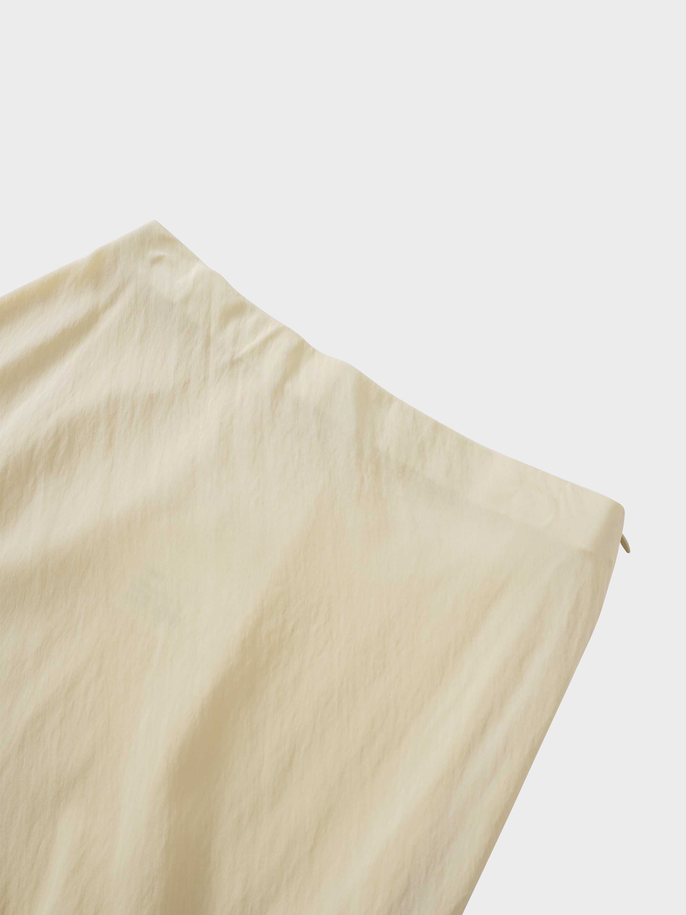 Crinkle Cotton Skirt 37"-Pale Yellow