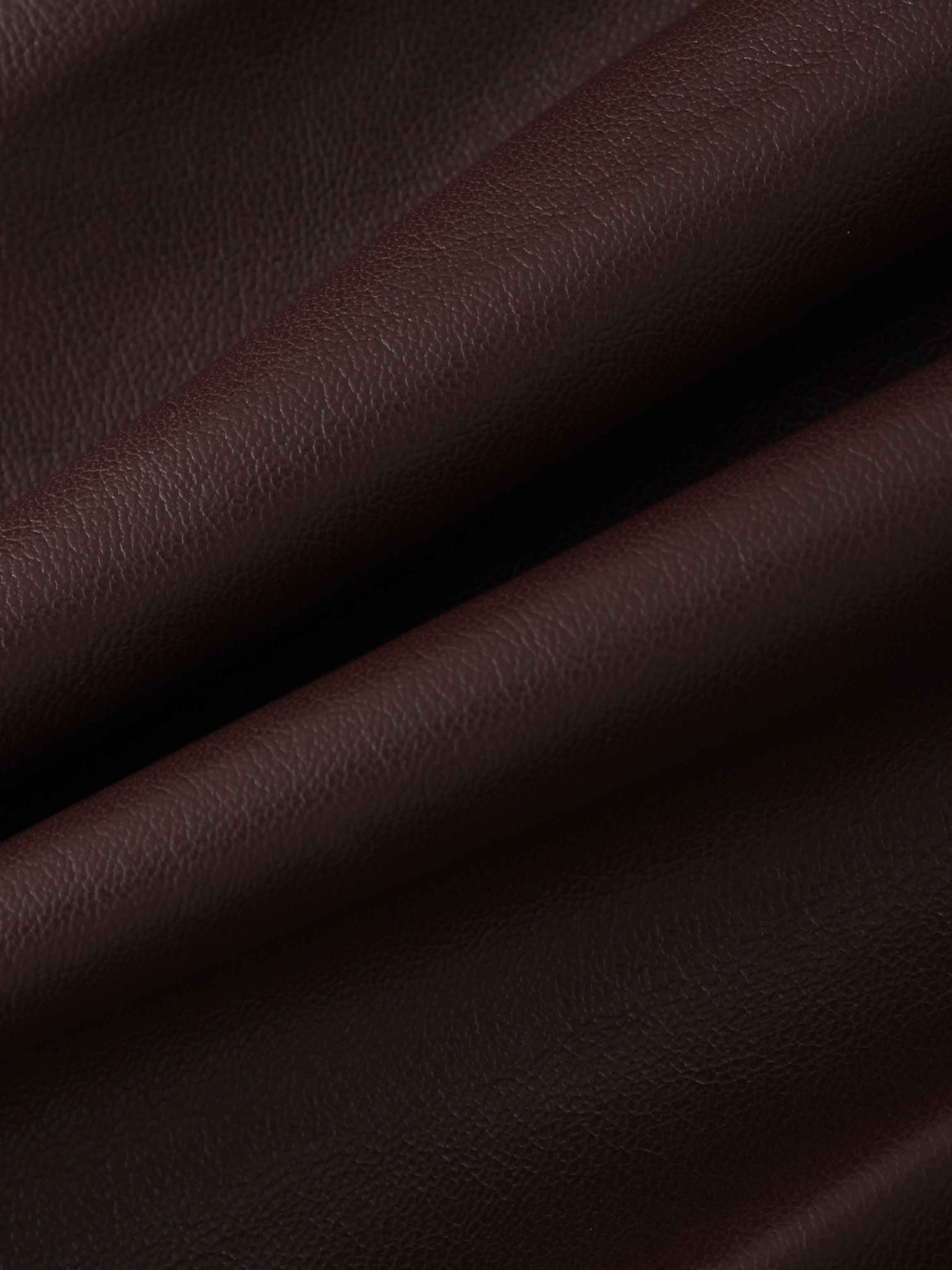 Flare Leather Skirt 27"-Brown