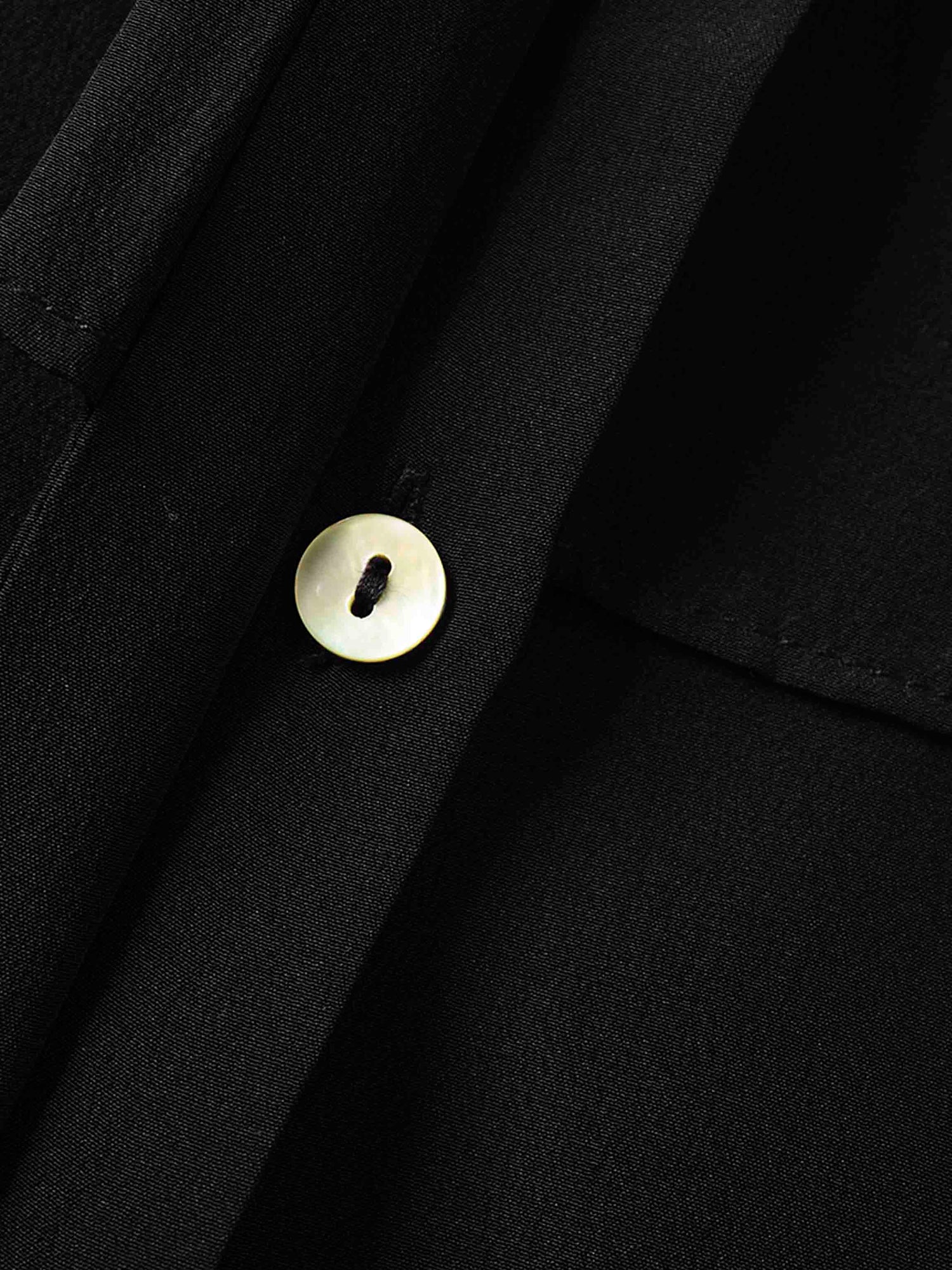 Silk Cape Blouse-Black