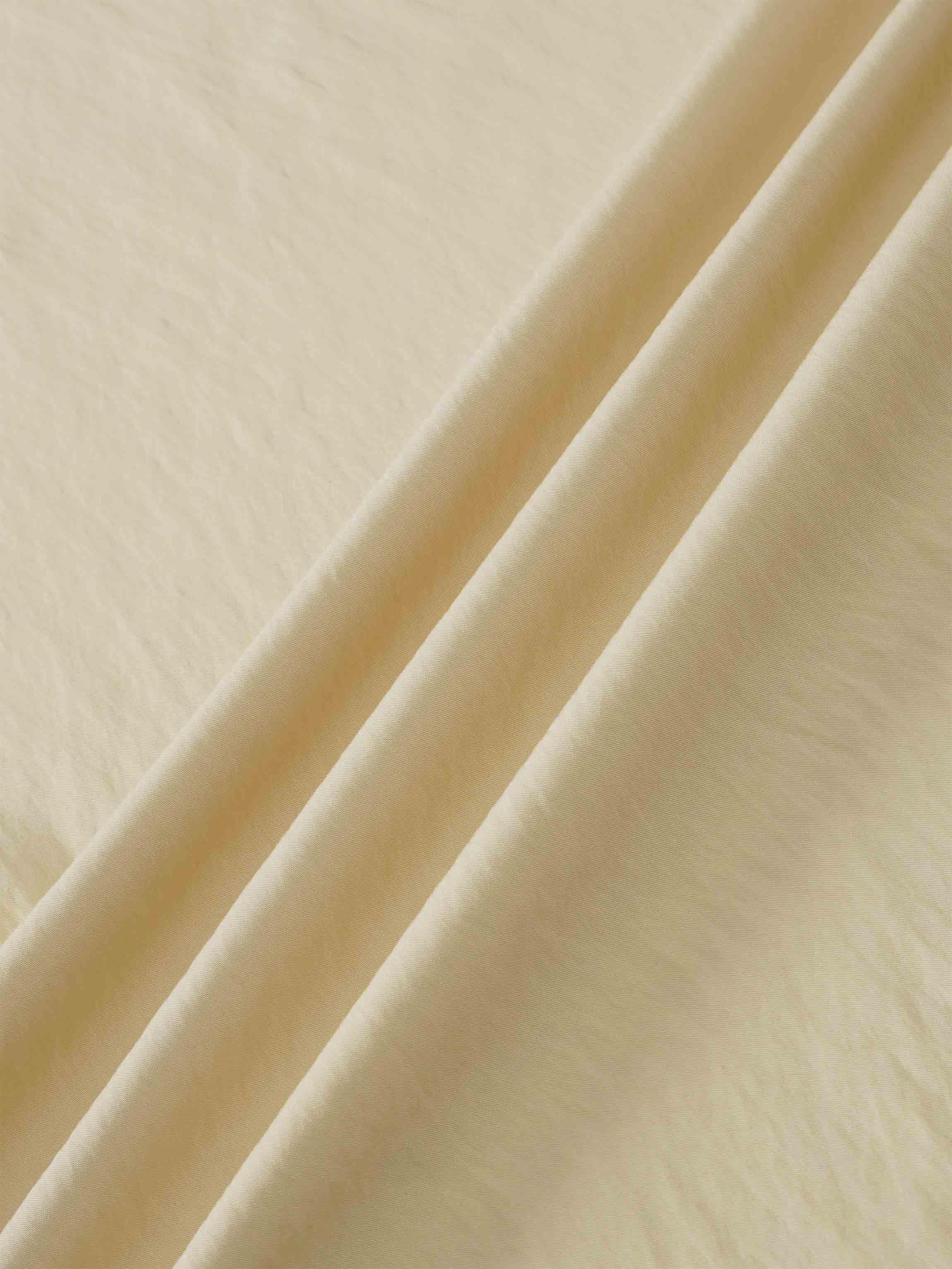 Crinkle Cotton Skirt 37"-Pale Yellow