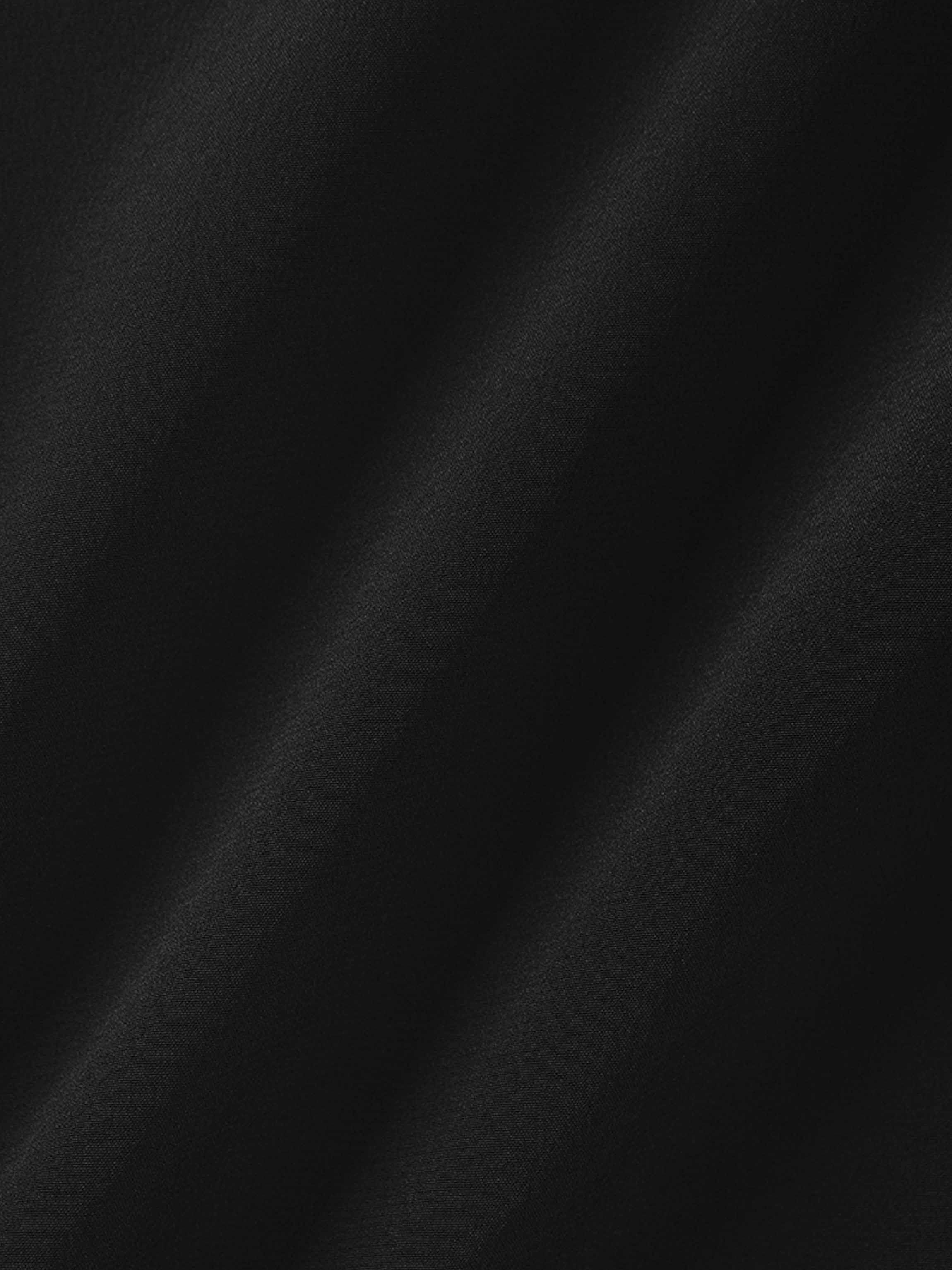 Silk Cape Blouse-Black
