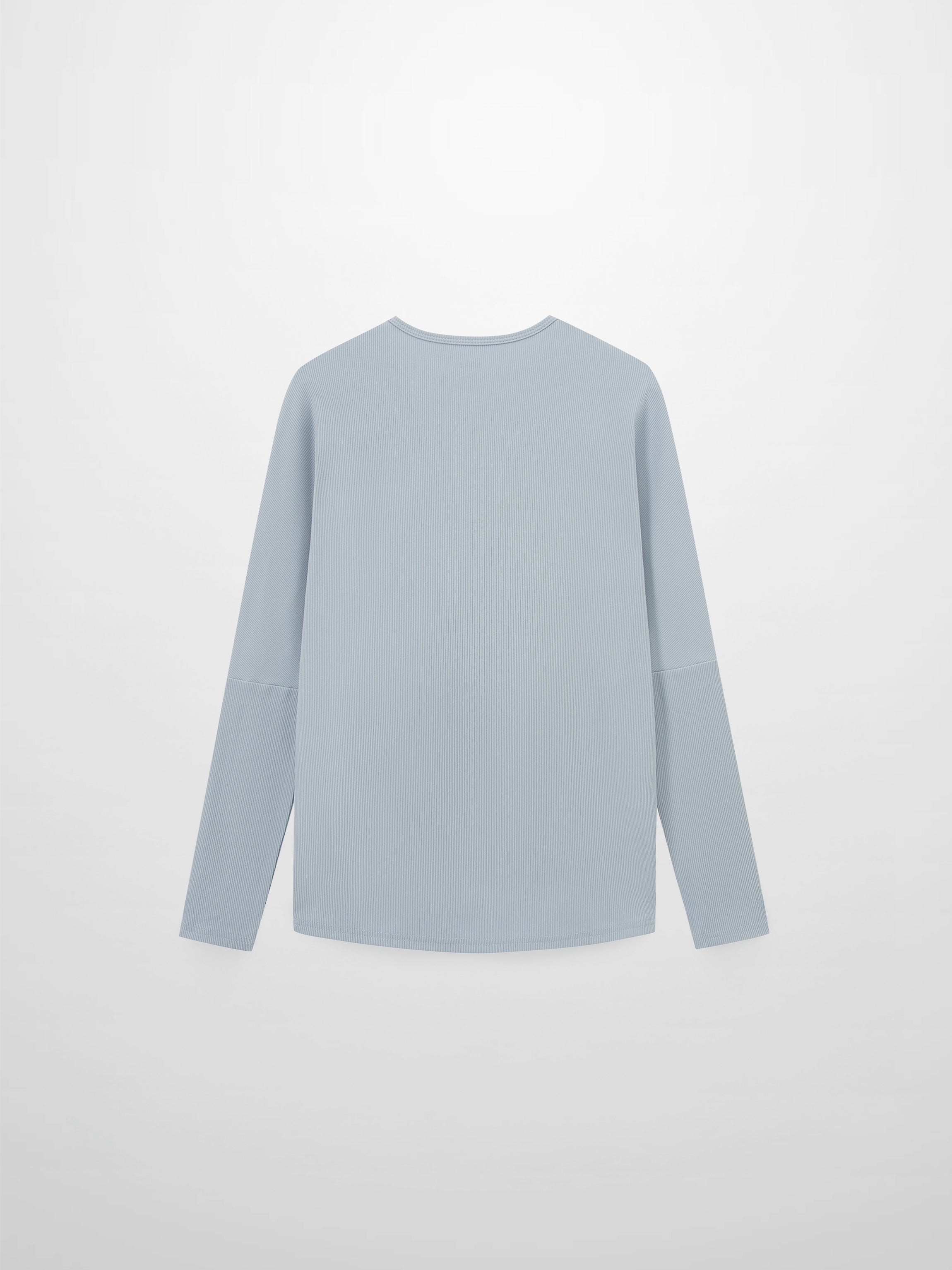 Crew Ribbed Dolman-Dusty Blue