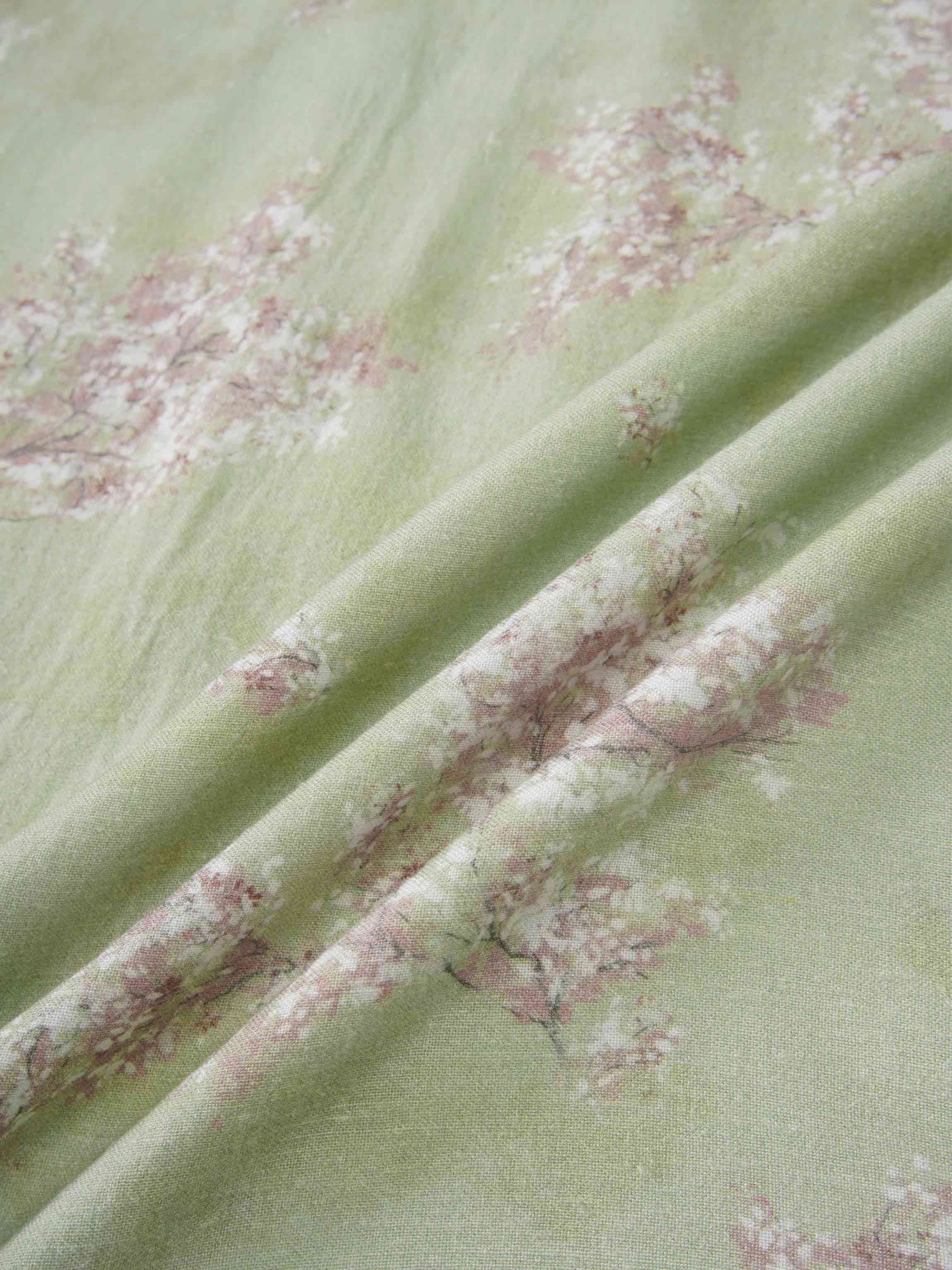 Linen Blend Crop Swing Top-Soft Floral