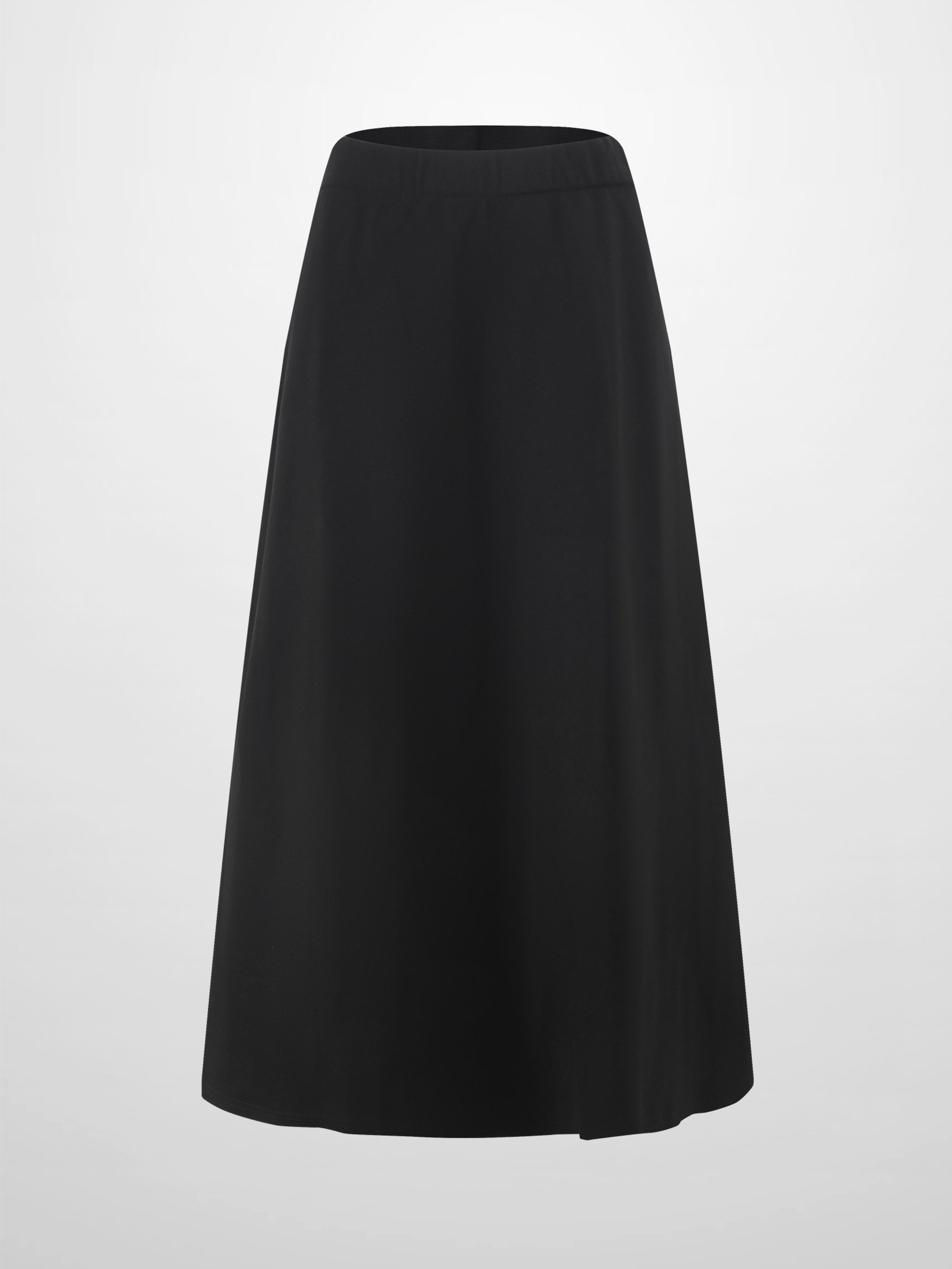 LIGHTWEIGHT 3 PANEL SKIRT-BLACK 29"