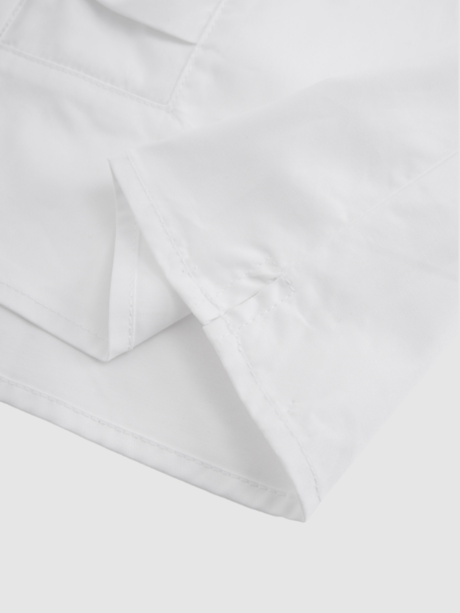 Bow Front Crop Blouse-White