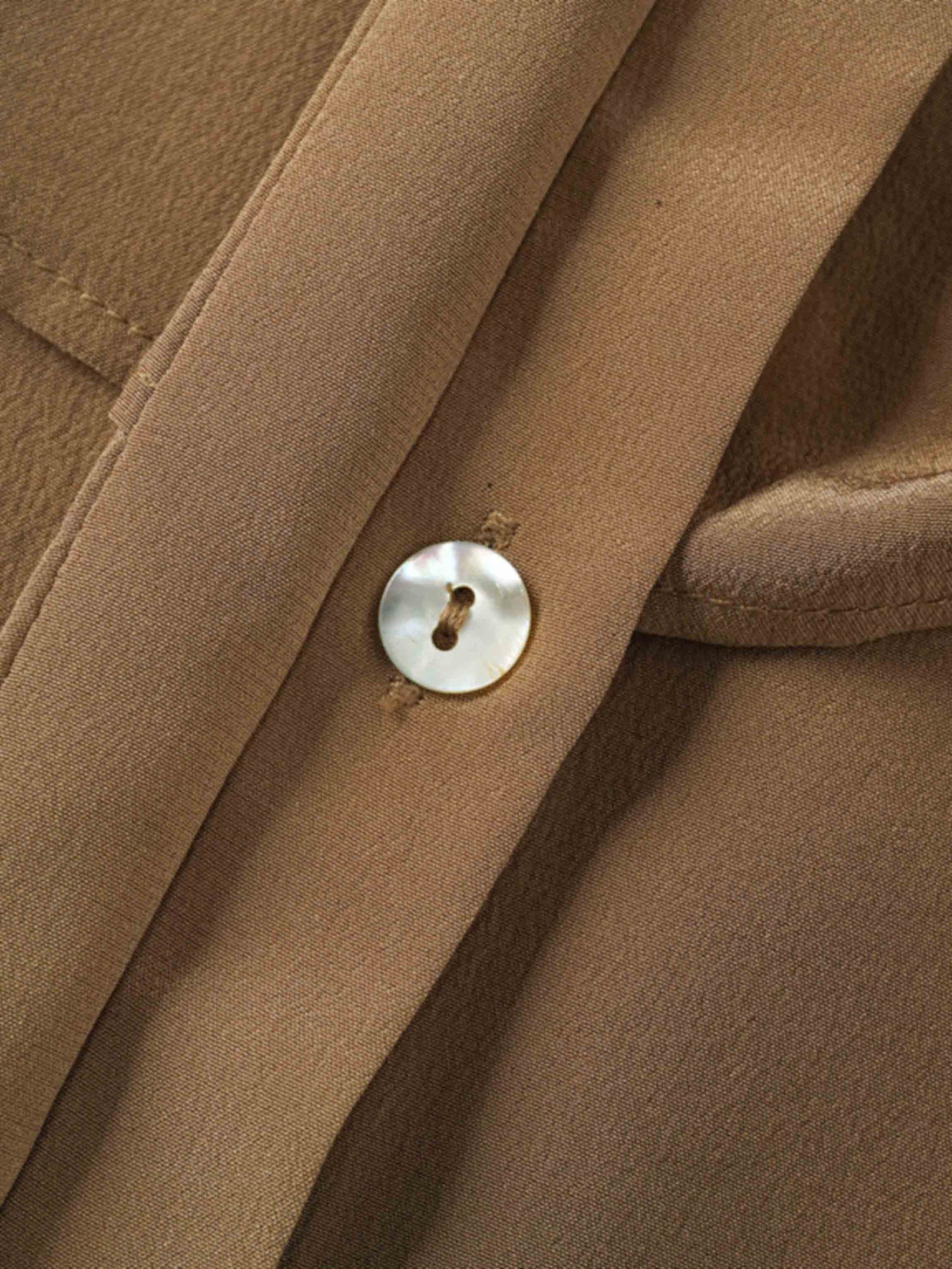 Silk Cape Blouse-Golden Olive