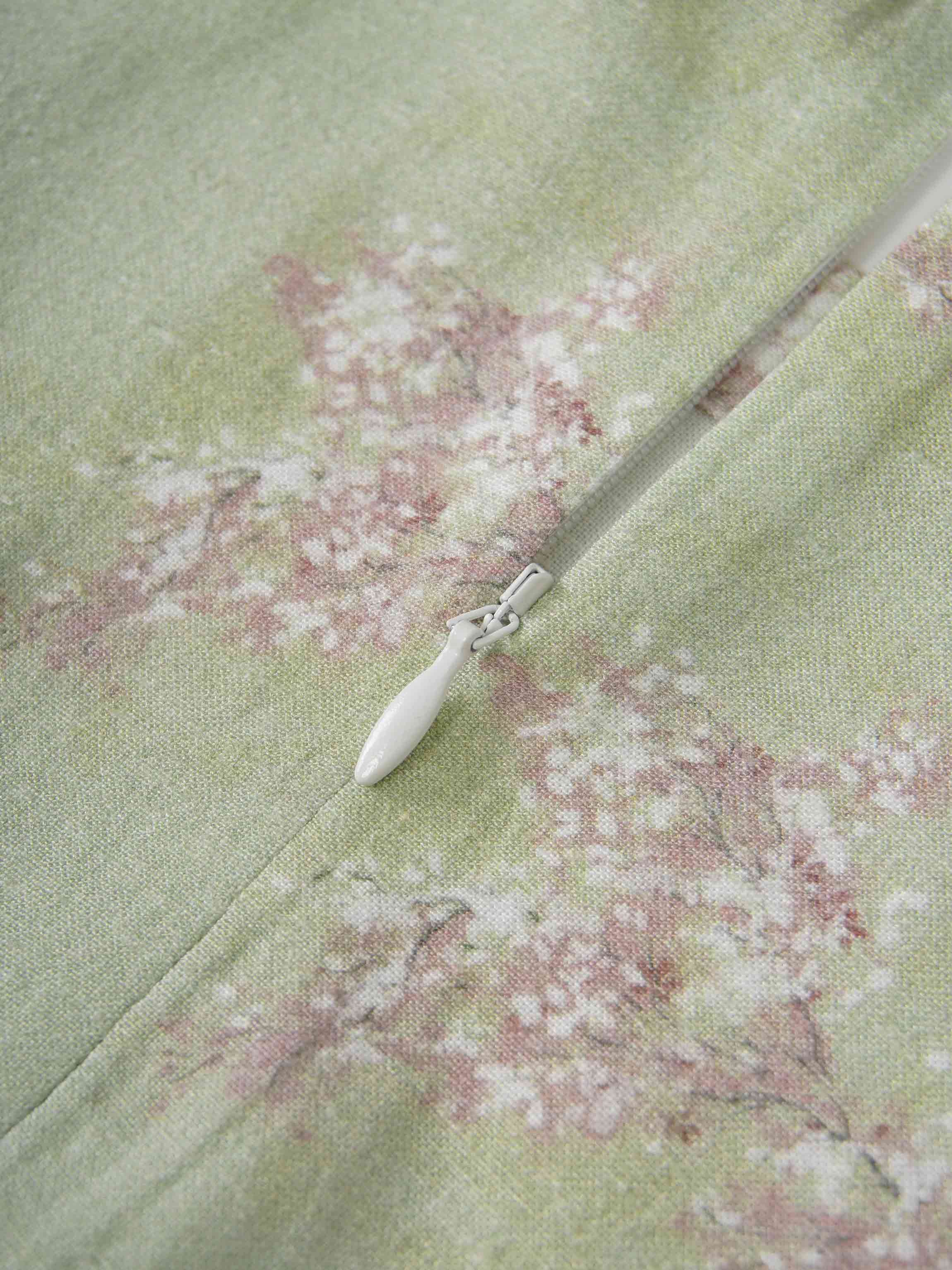 Linen Blend Crop Swing Top-Soft Floral