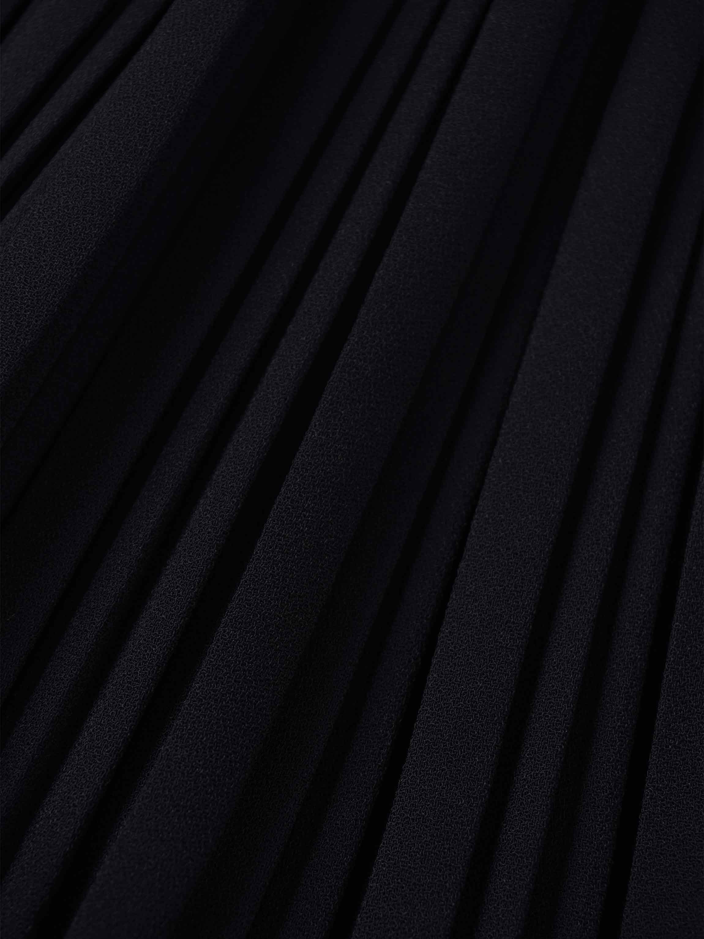 Pleated Layer Skirt 37"-Navy