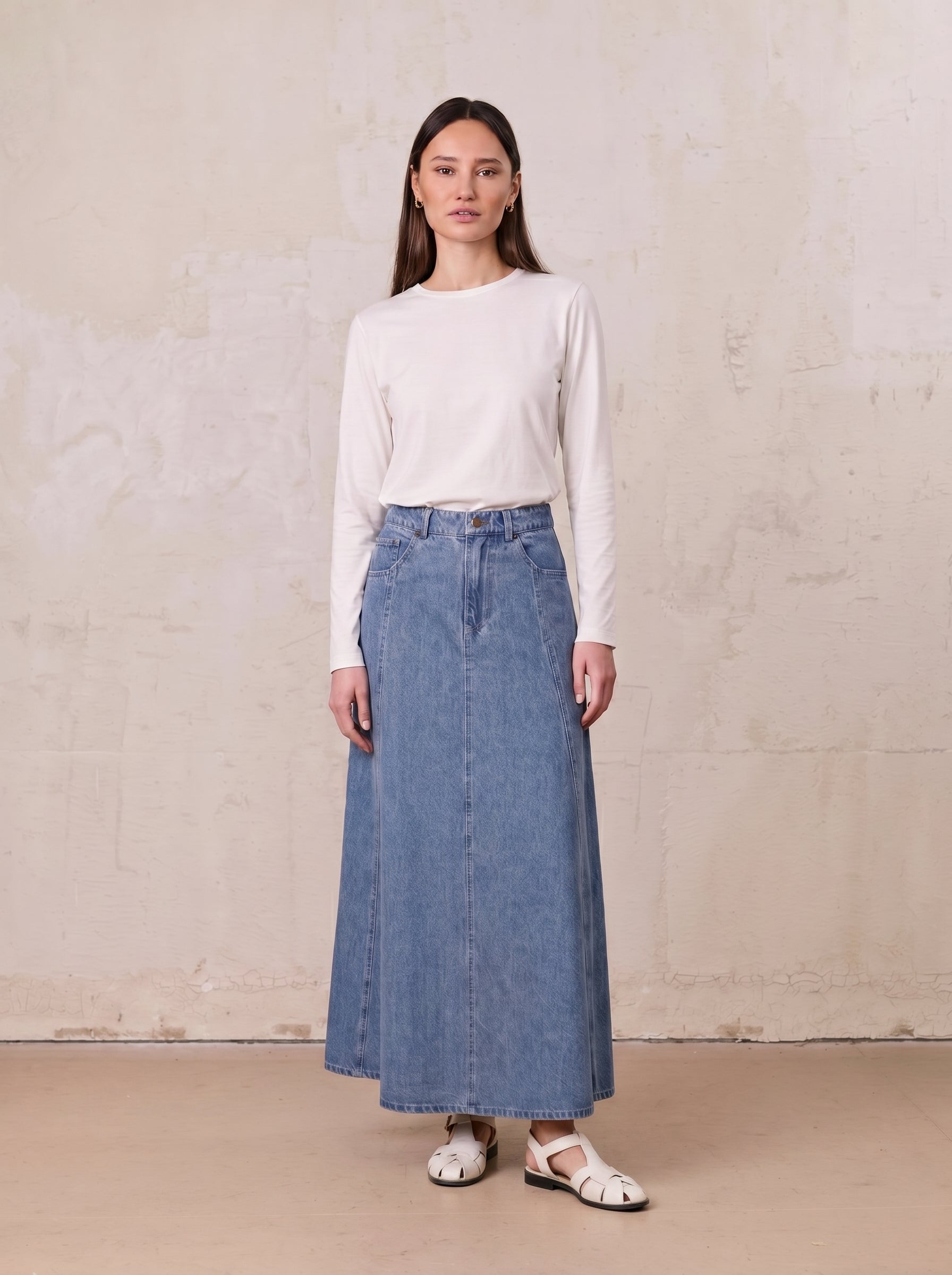 Crew Bomber Tee-White