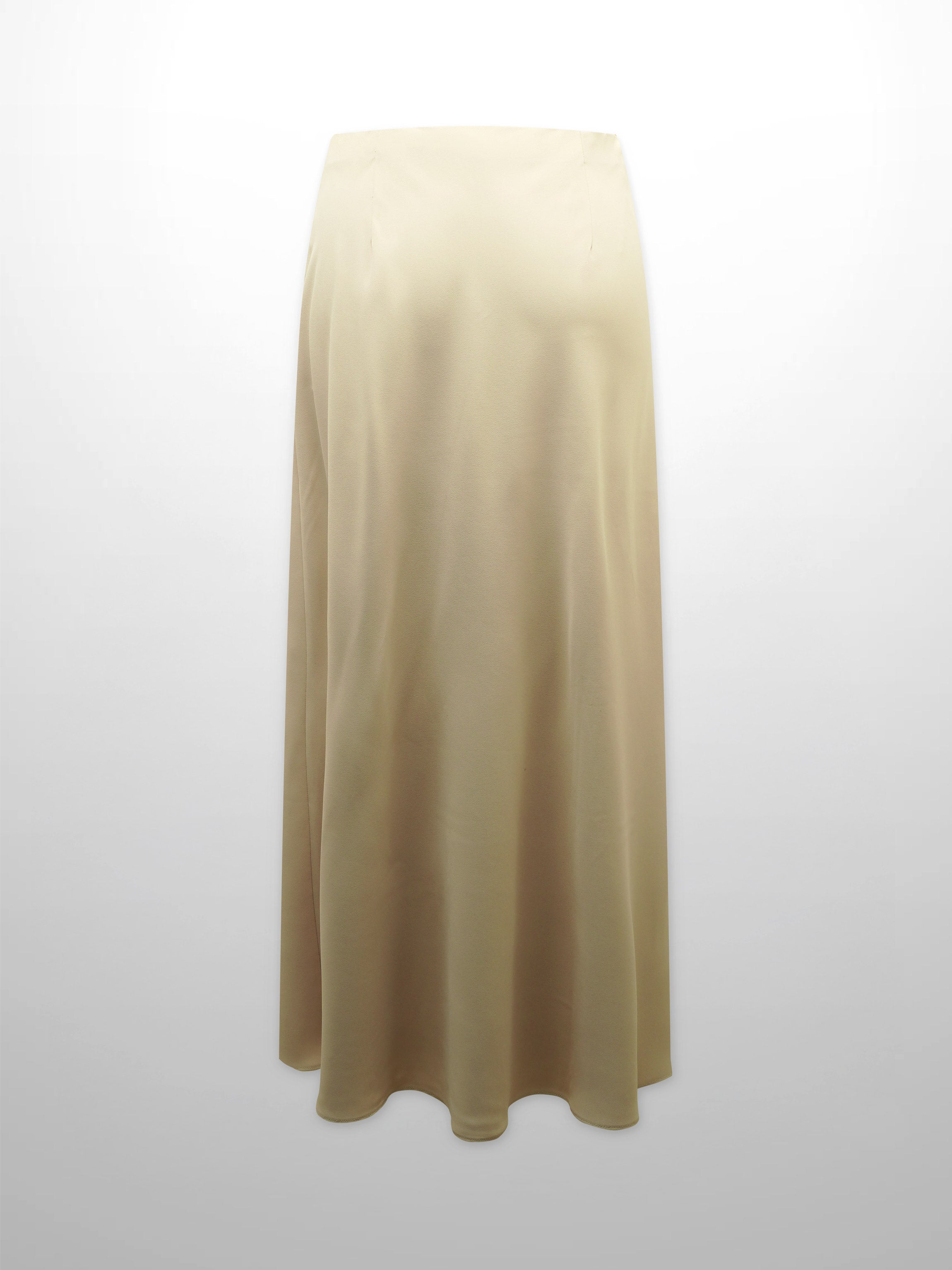 Crepe Slip Skirt-Tan