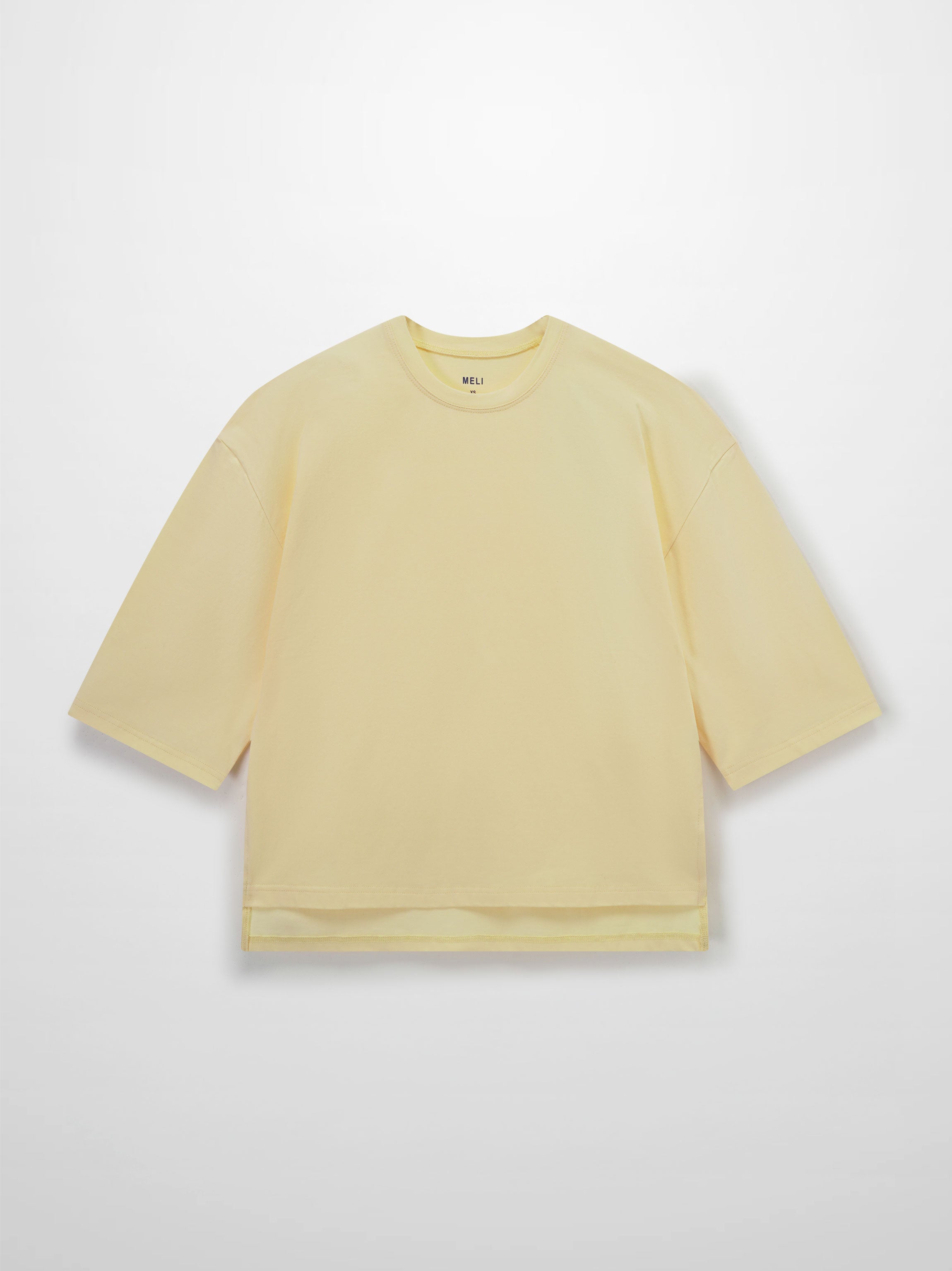 Wide Sleeve Tee-Pale Yellow