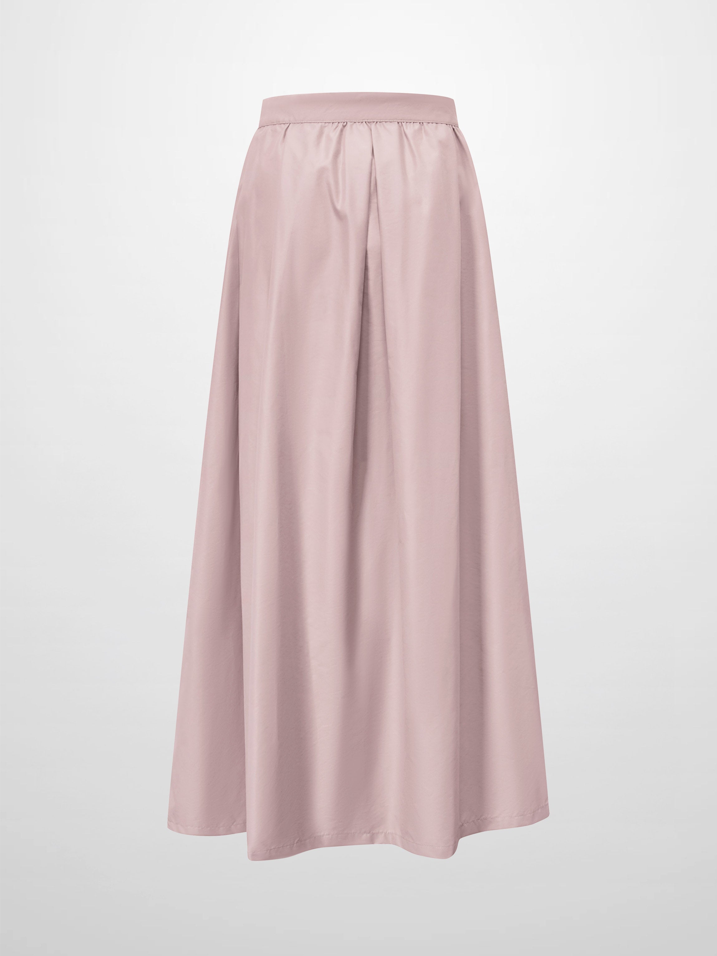 Waisted Full Taffeta Skirt-Mauve