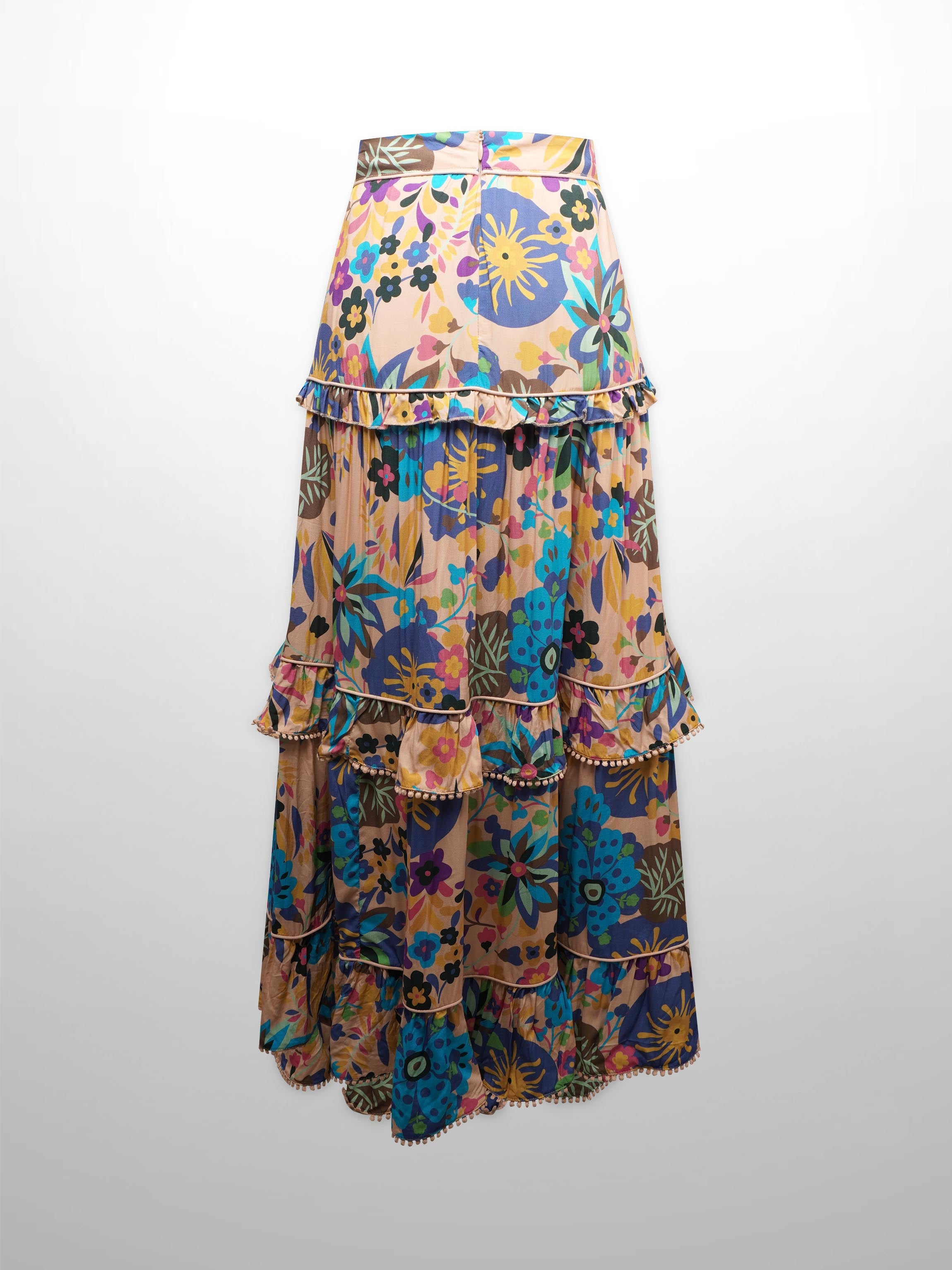 Pintuck Detail Skirt-Peach Craze