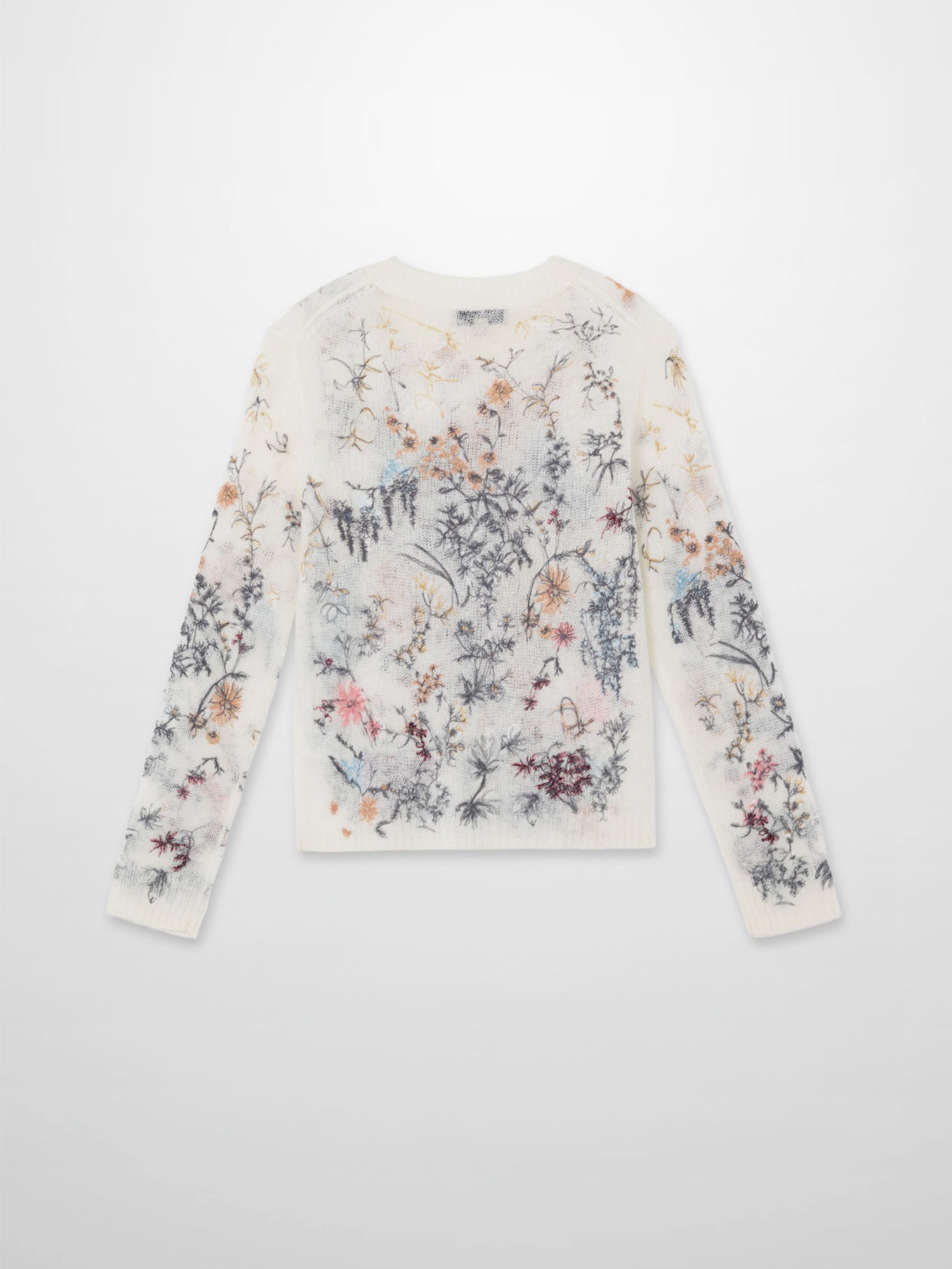 Floral Motif Sweater-Multi Colored