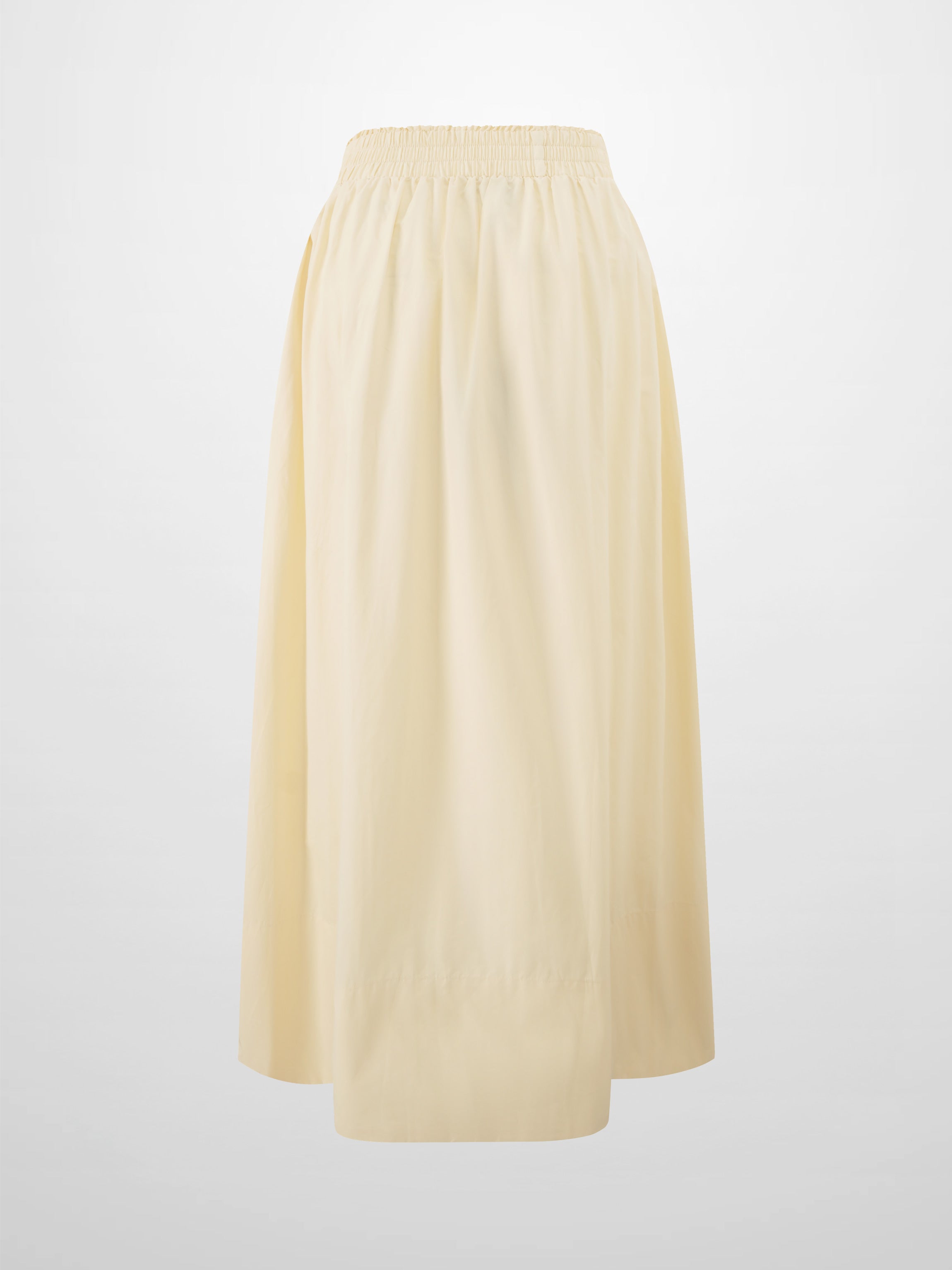 Elastic Waist Gathered Skirt-Yellow