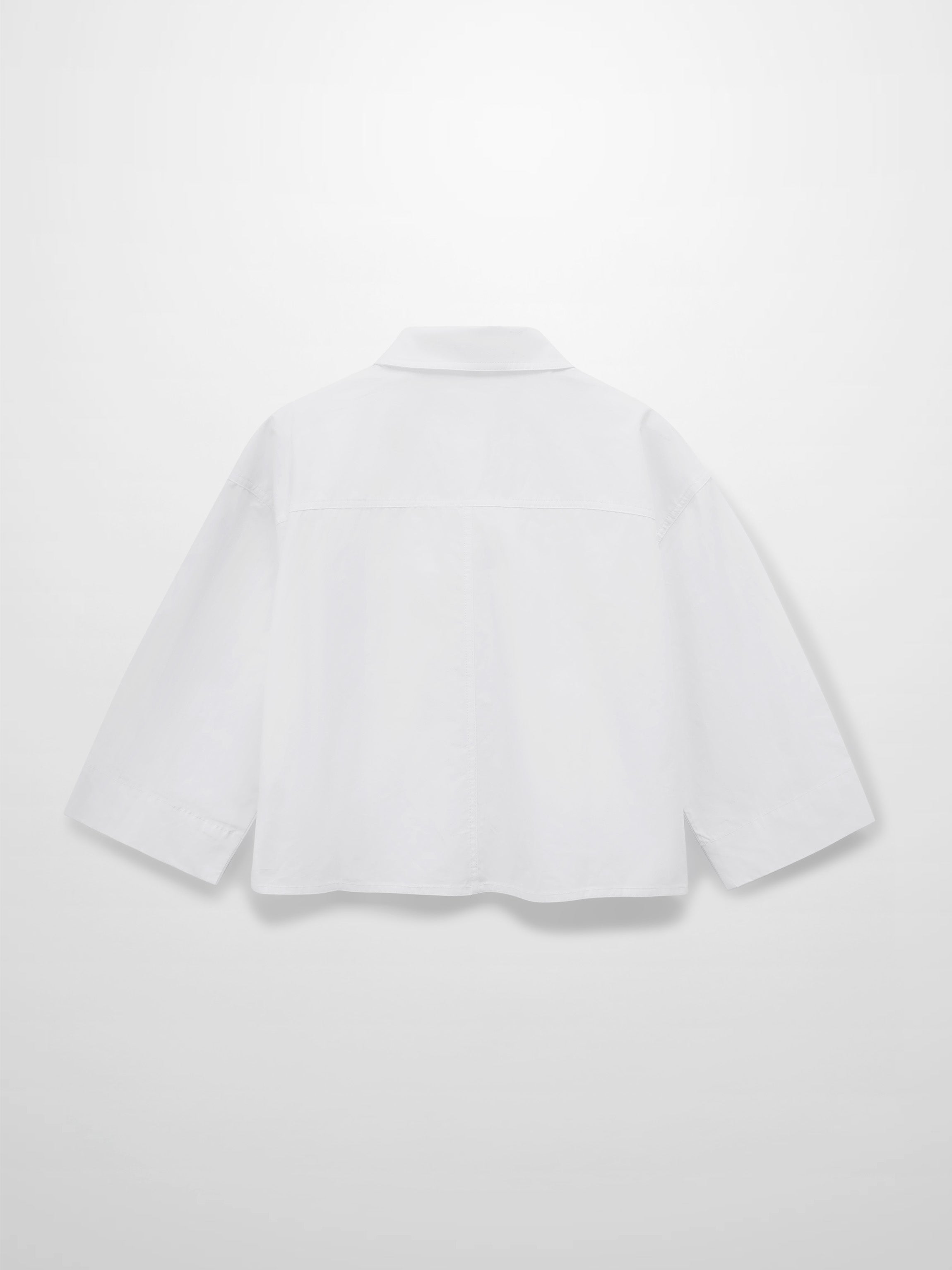 Cotton Crop Blouse-White