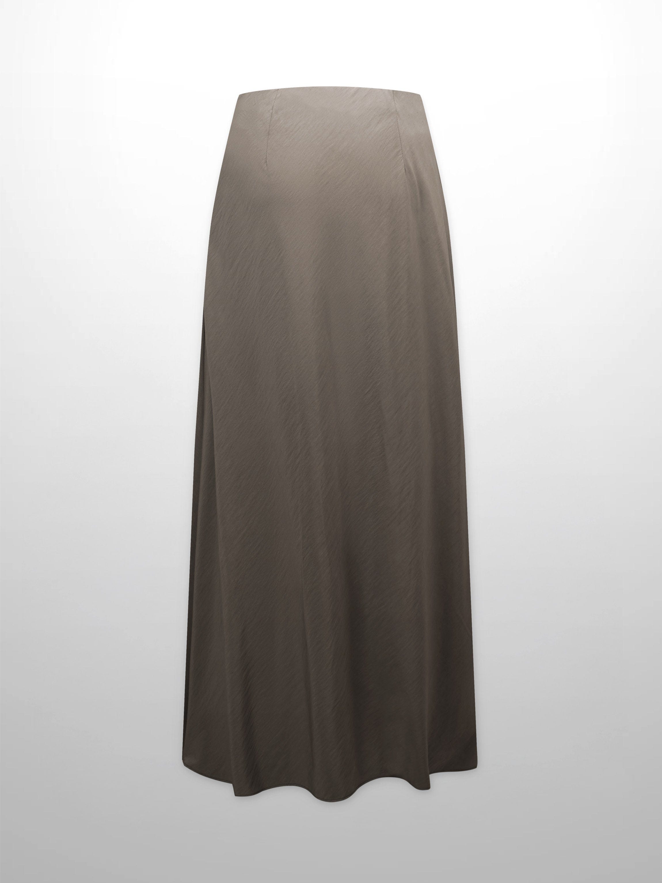 Crinkle Skirt 37"-Brown