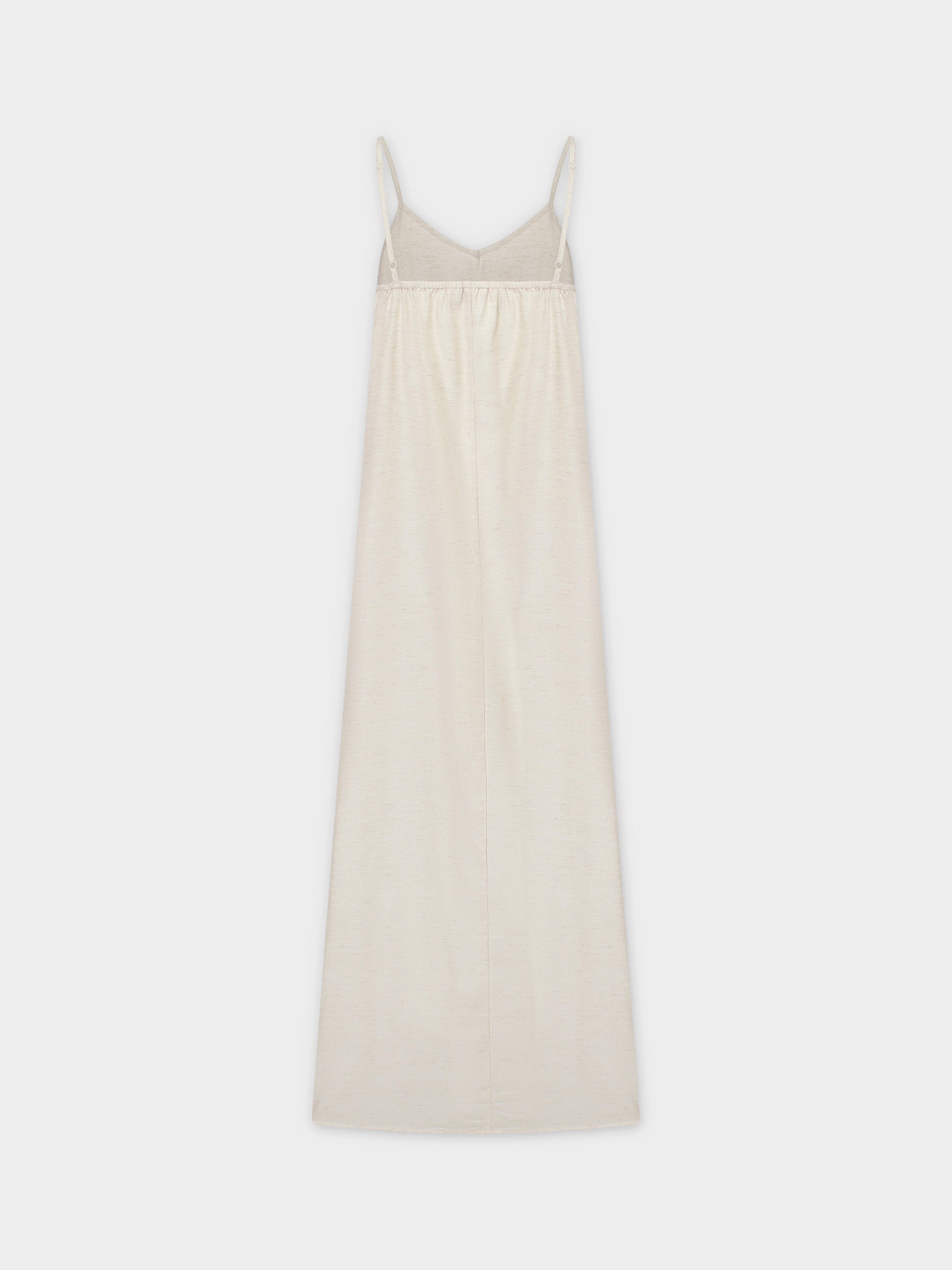 Linen Slip Dress-Oatmeal