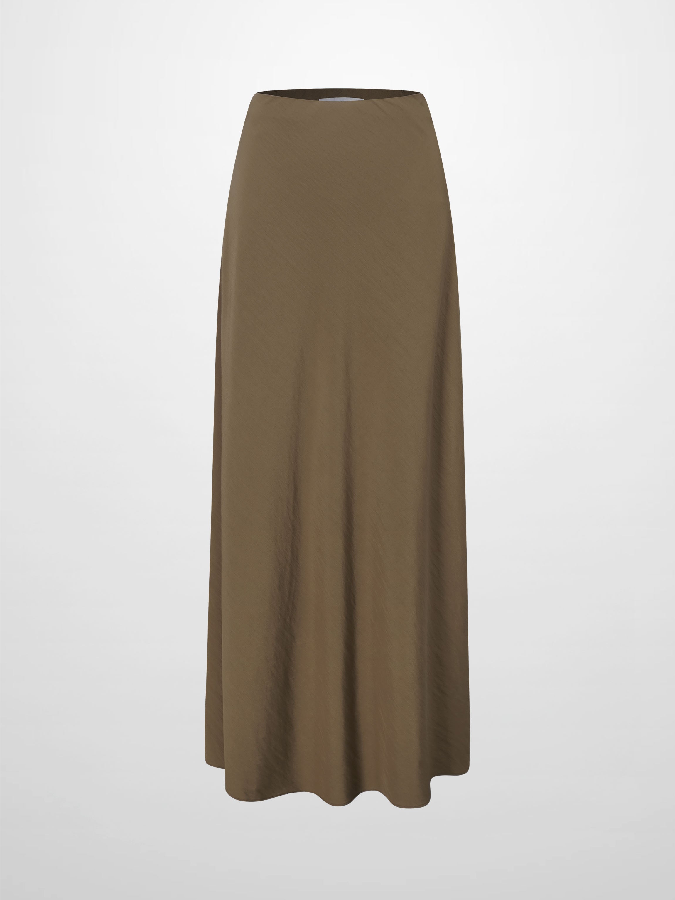 Crinkle Skirt 37"-Brown