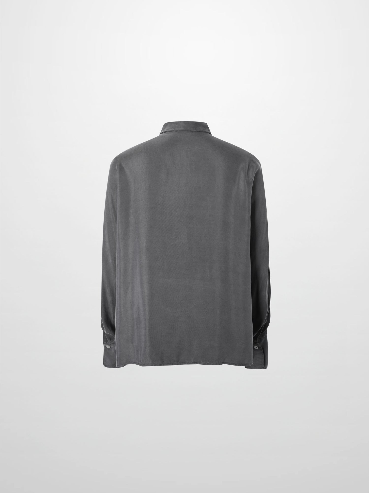 Dolman Sleeve Cupro Blouse-Grey