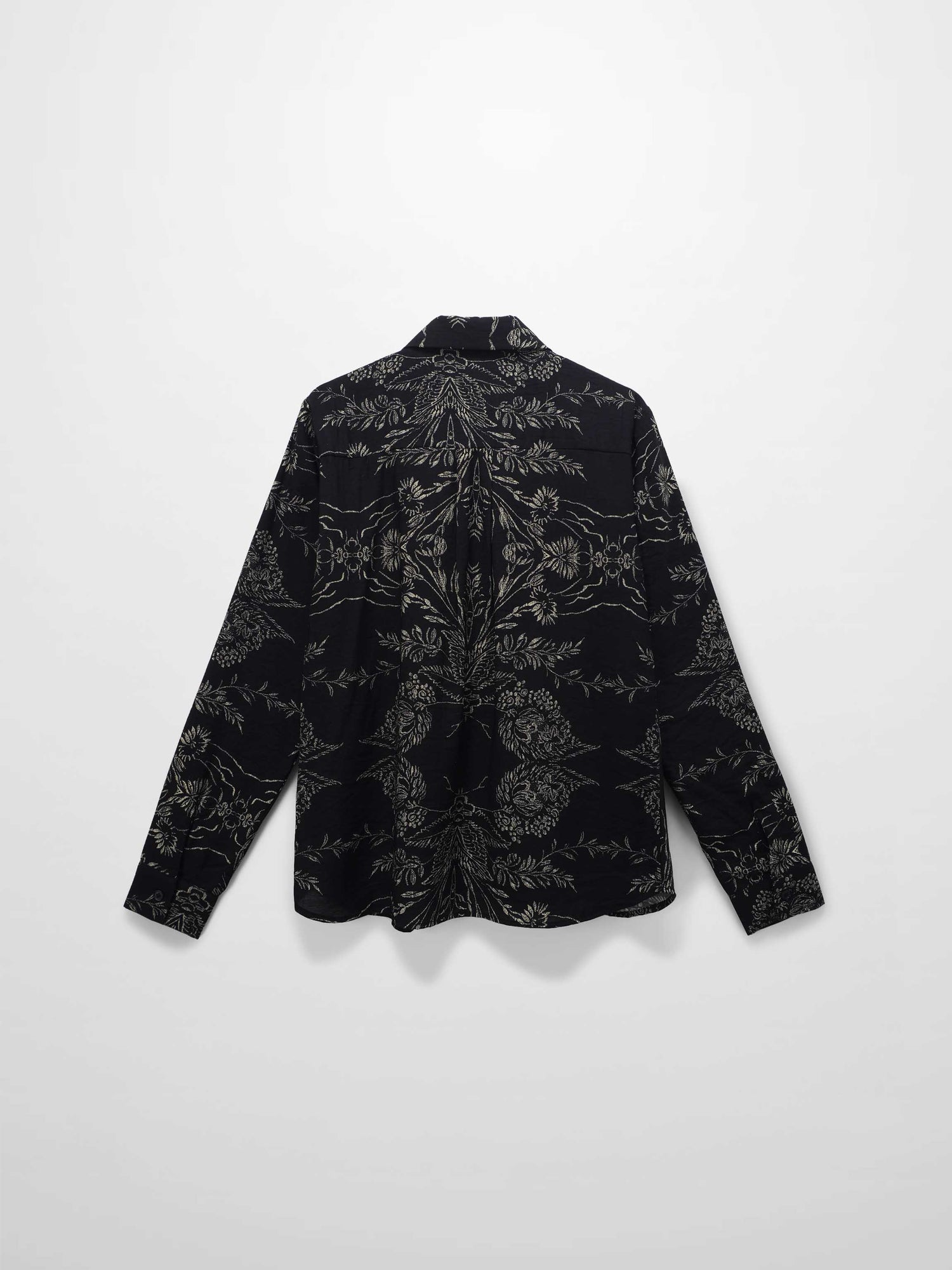 Pintuck Blouse-Tan Leaves