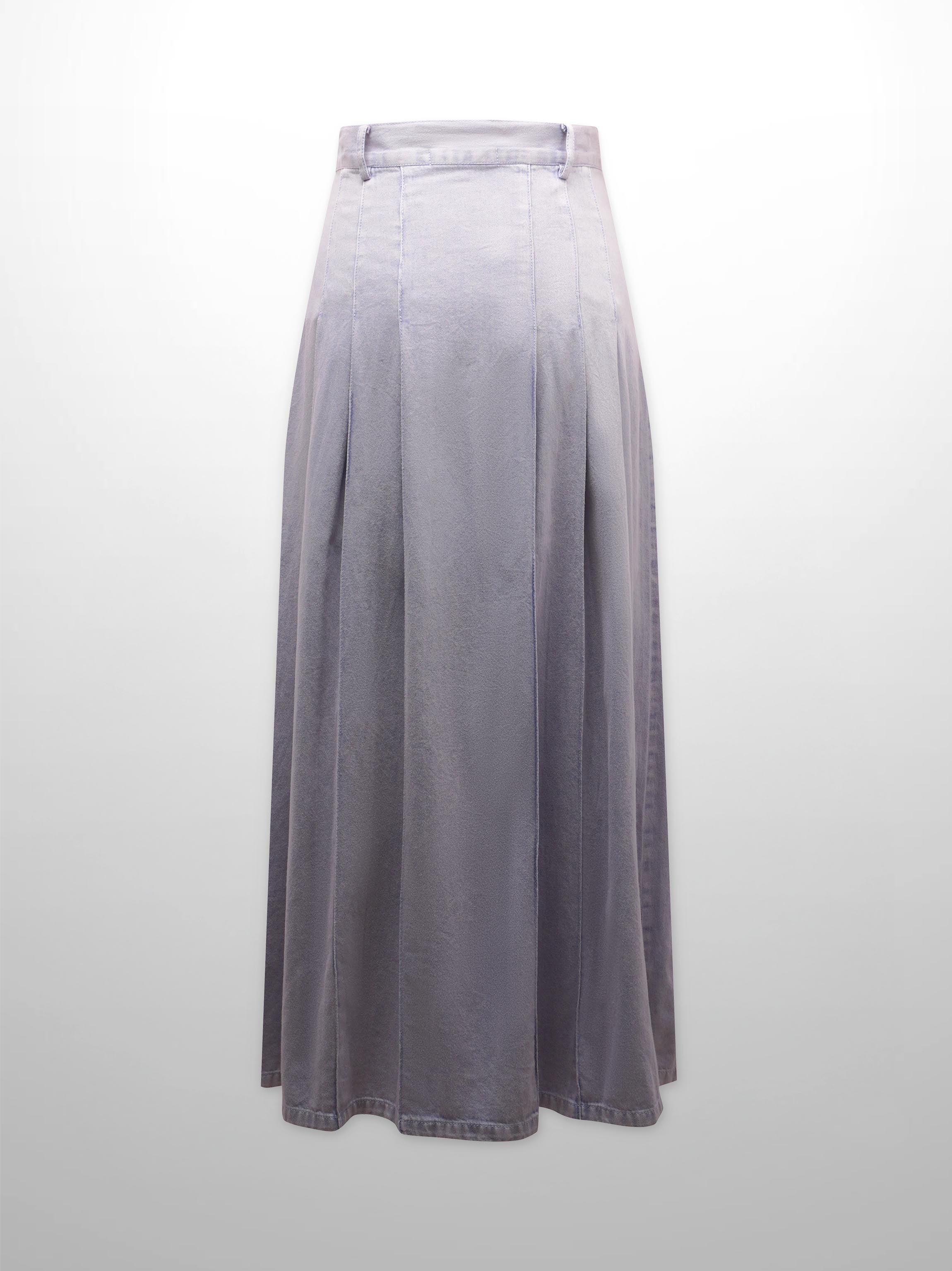 Stitched Pleated Skirt-Lavender