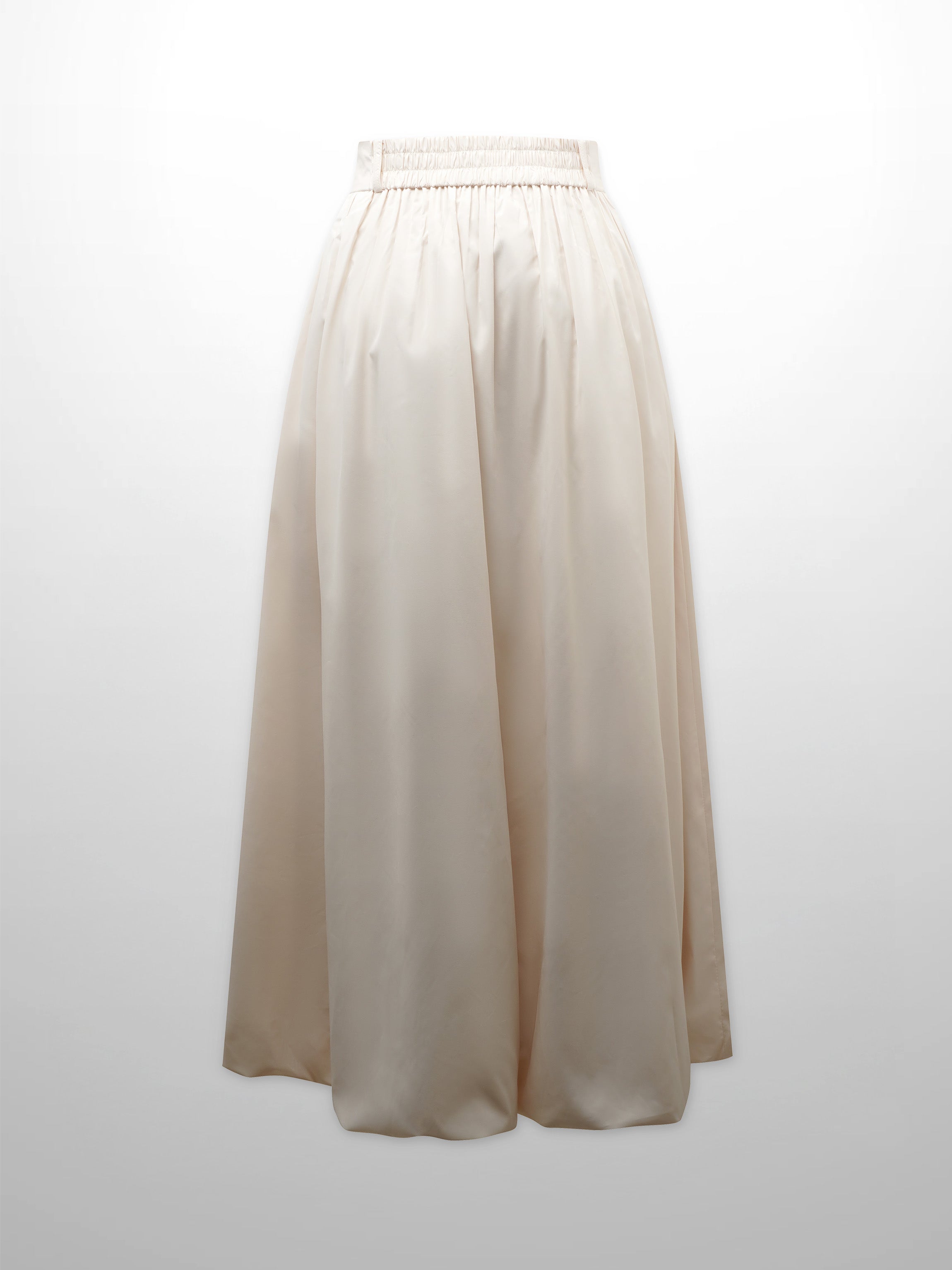 Taffeta Bubble Skirt-Ivory