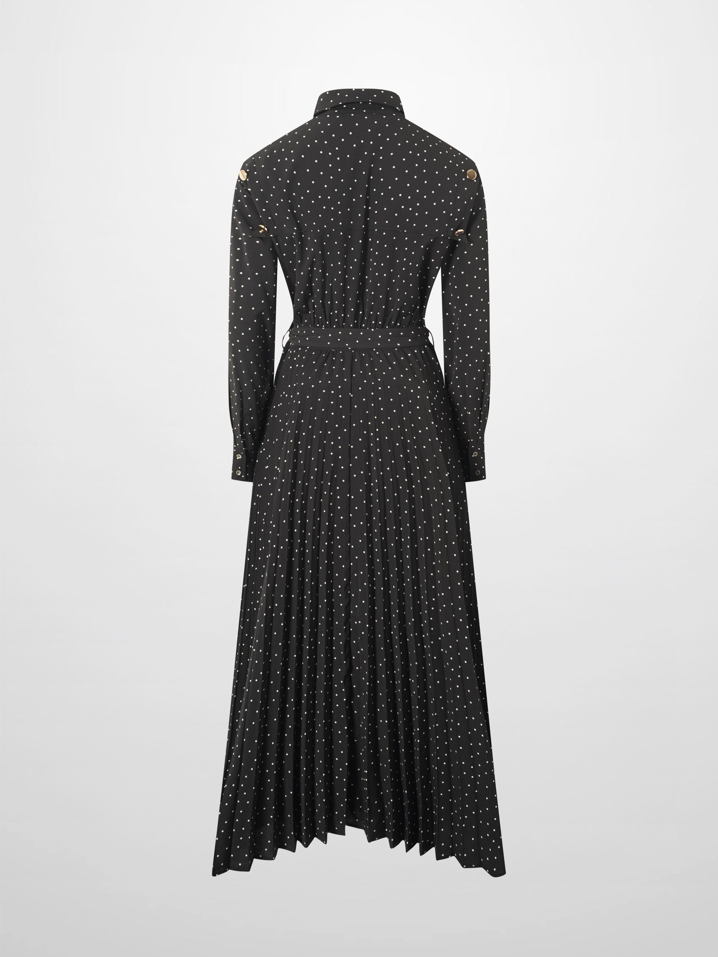 Linda Dress-Black and White Polka Dot