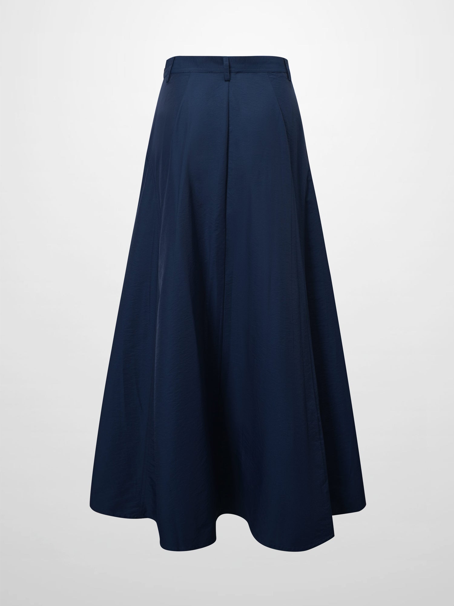 Taffeta Yoke Skirt-Navy