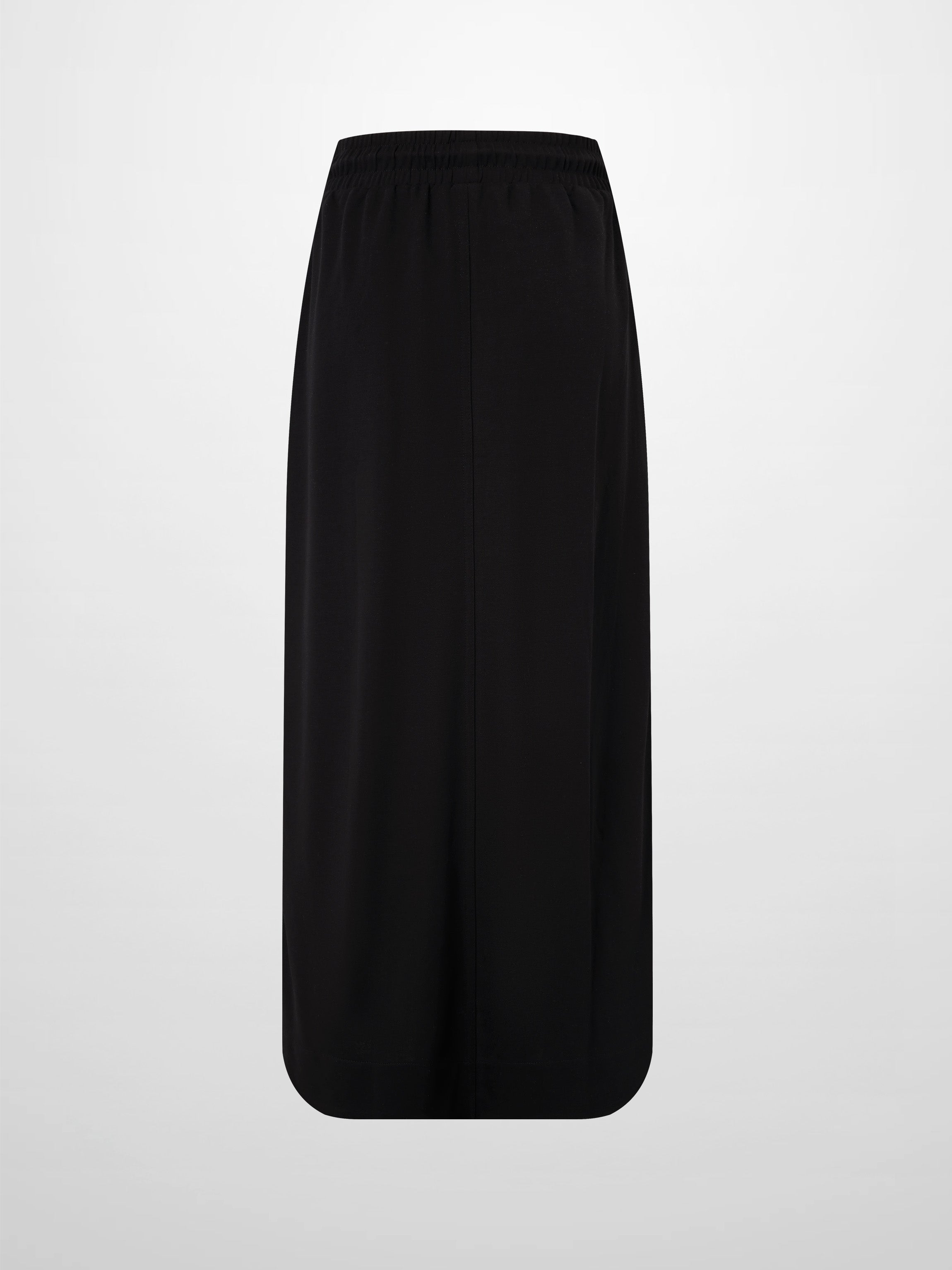 Drawstring Pocket T-Shirt Skirt-Black