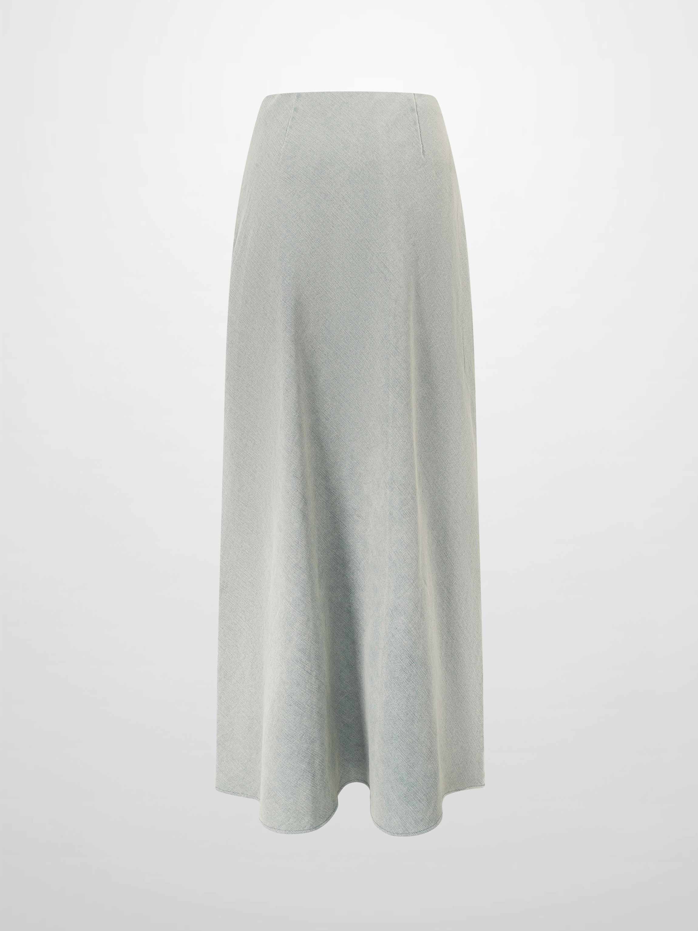 Classic Denim Skirt 37"-Light Blue