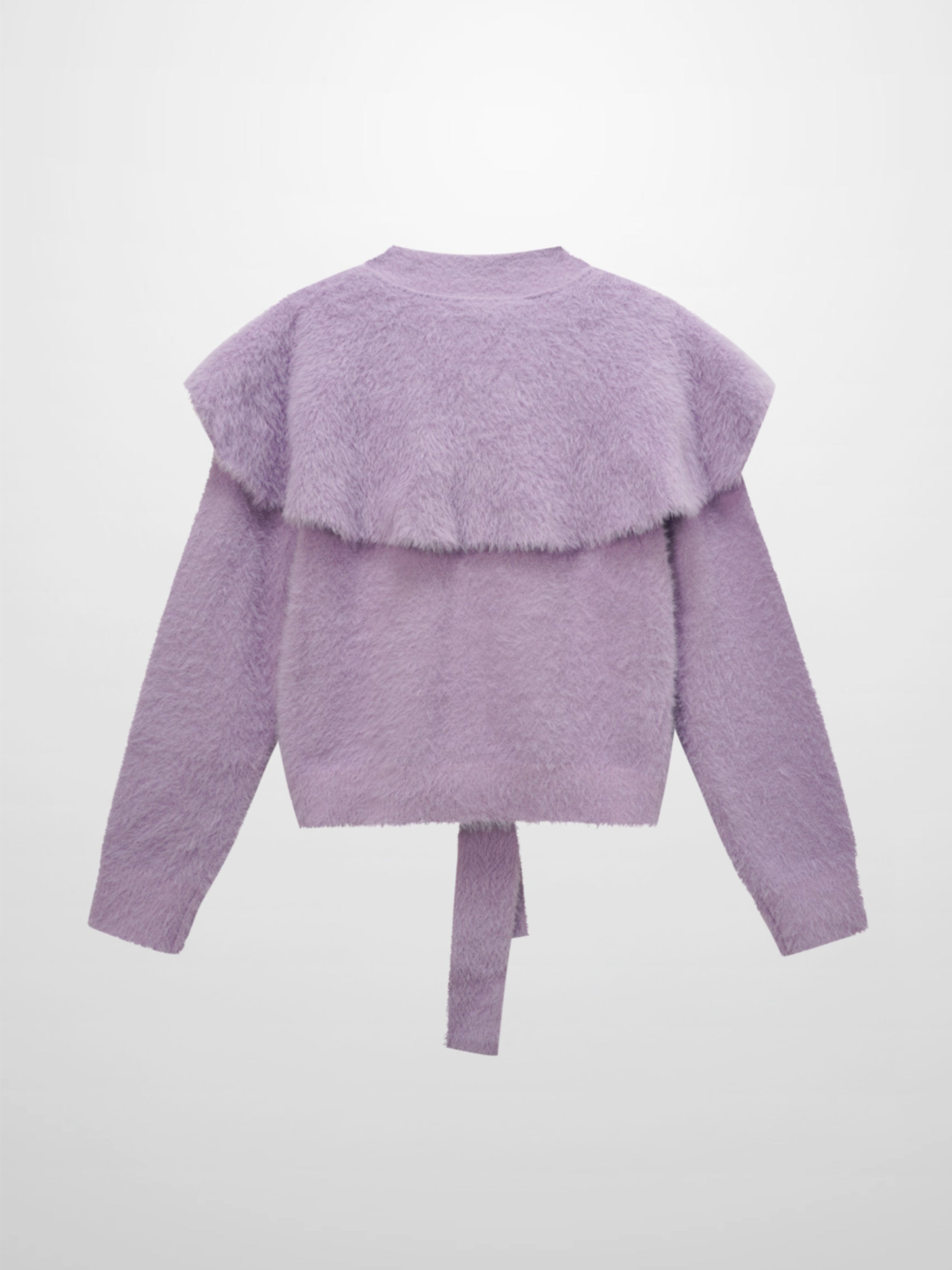 Mohair Shawl Collar Cardigan-Lavander