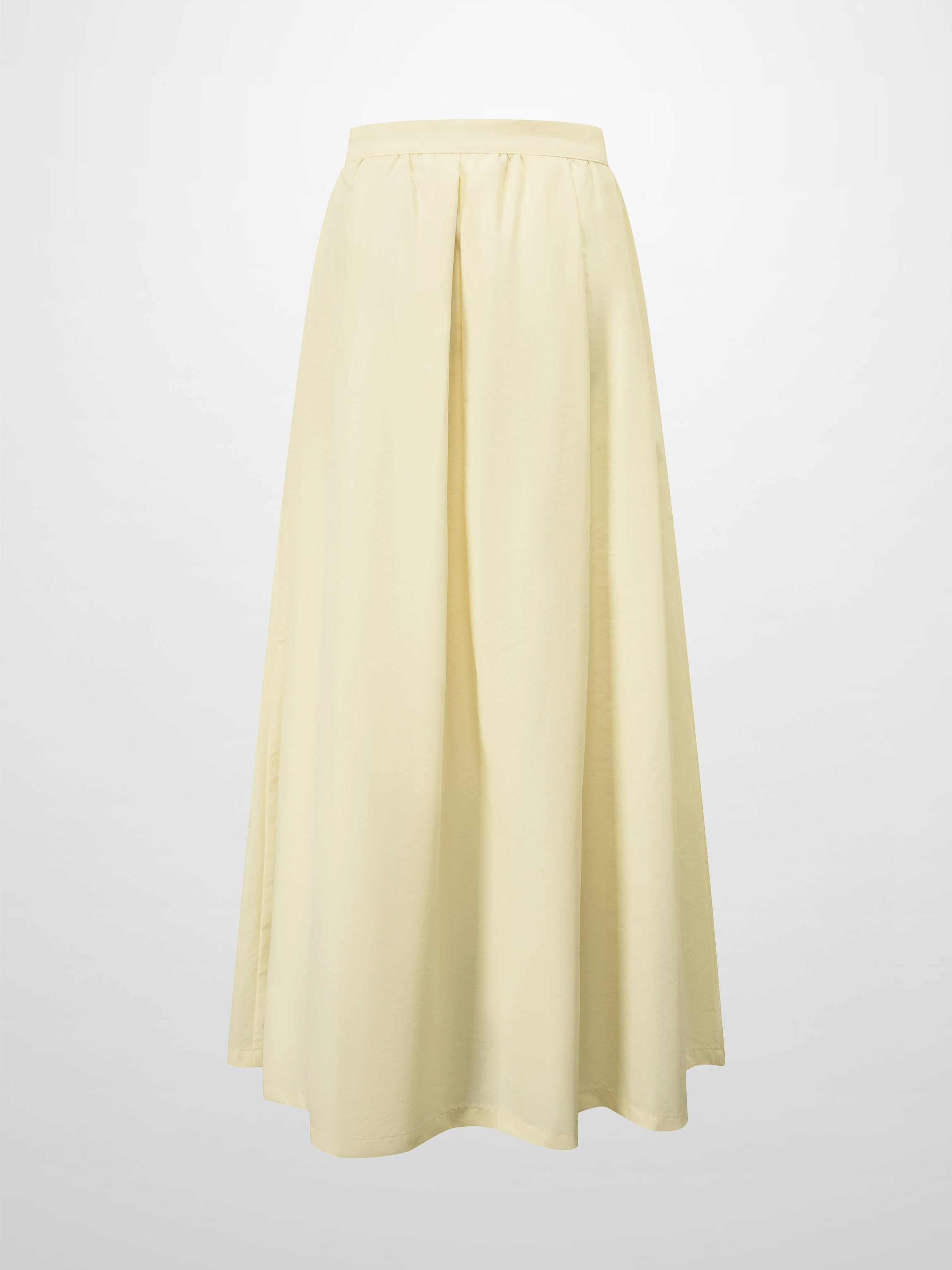 Waisted Full Taffeta Skirt-Butter Yellow