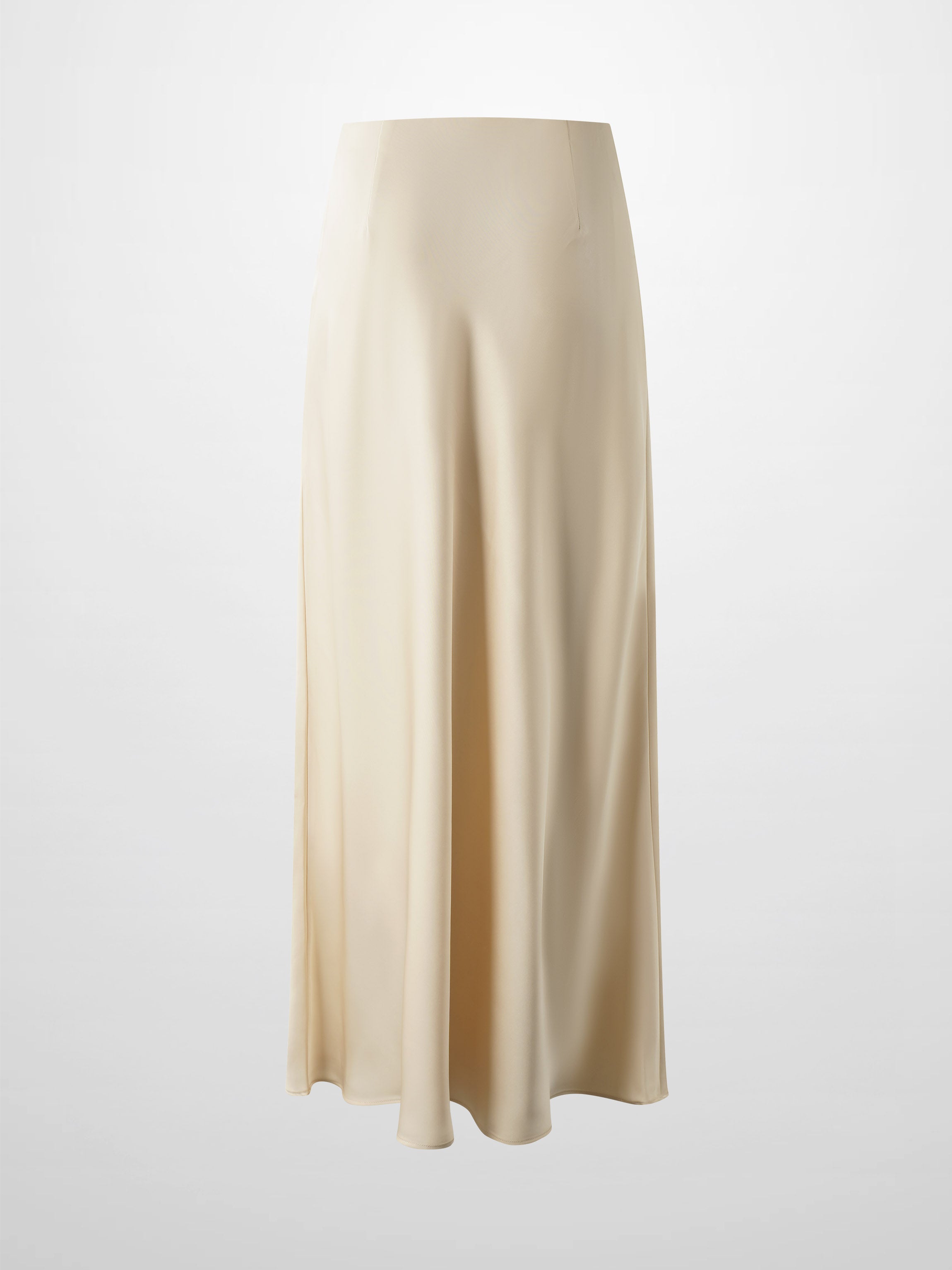 Solid Faux Satin Slip Skirt-Peach