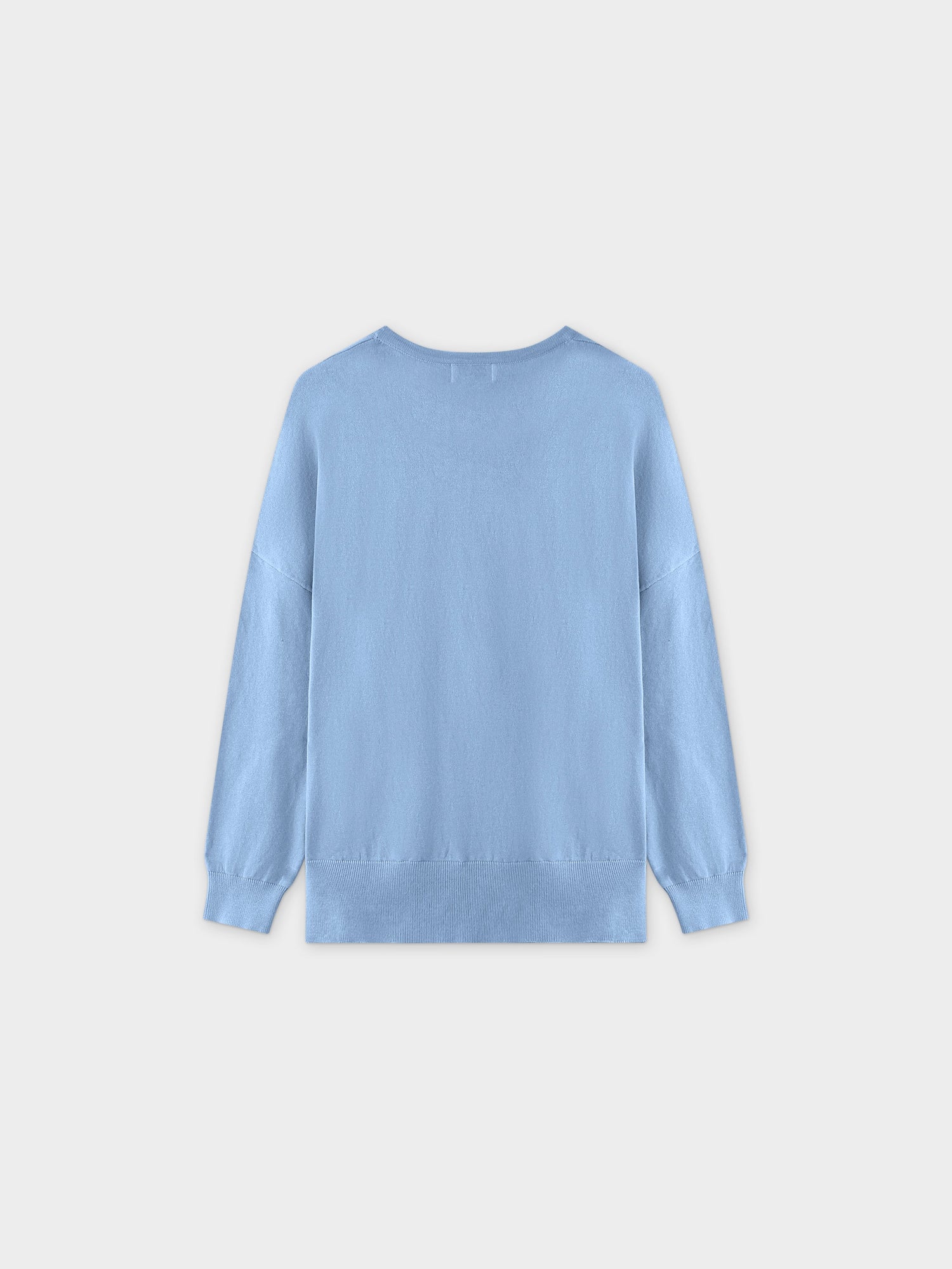 Oversized Lightweight Sweater-Light Blue