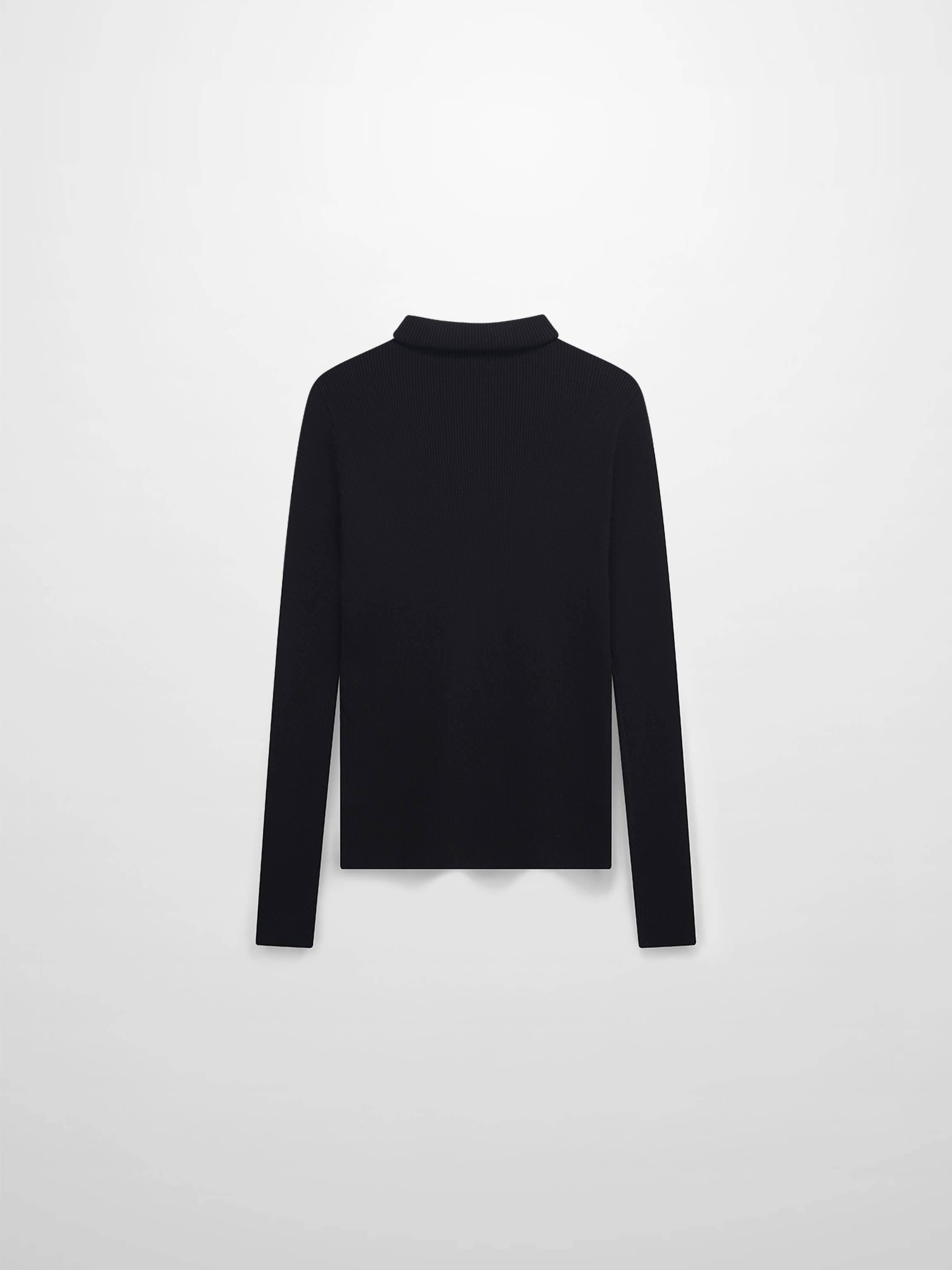 Jersey de punto acanalado-Negro