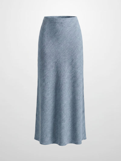 Classic Denim Skirt 37"-Light Blue