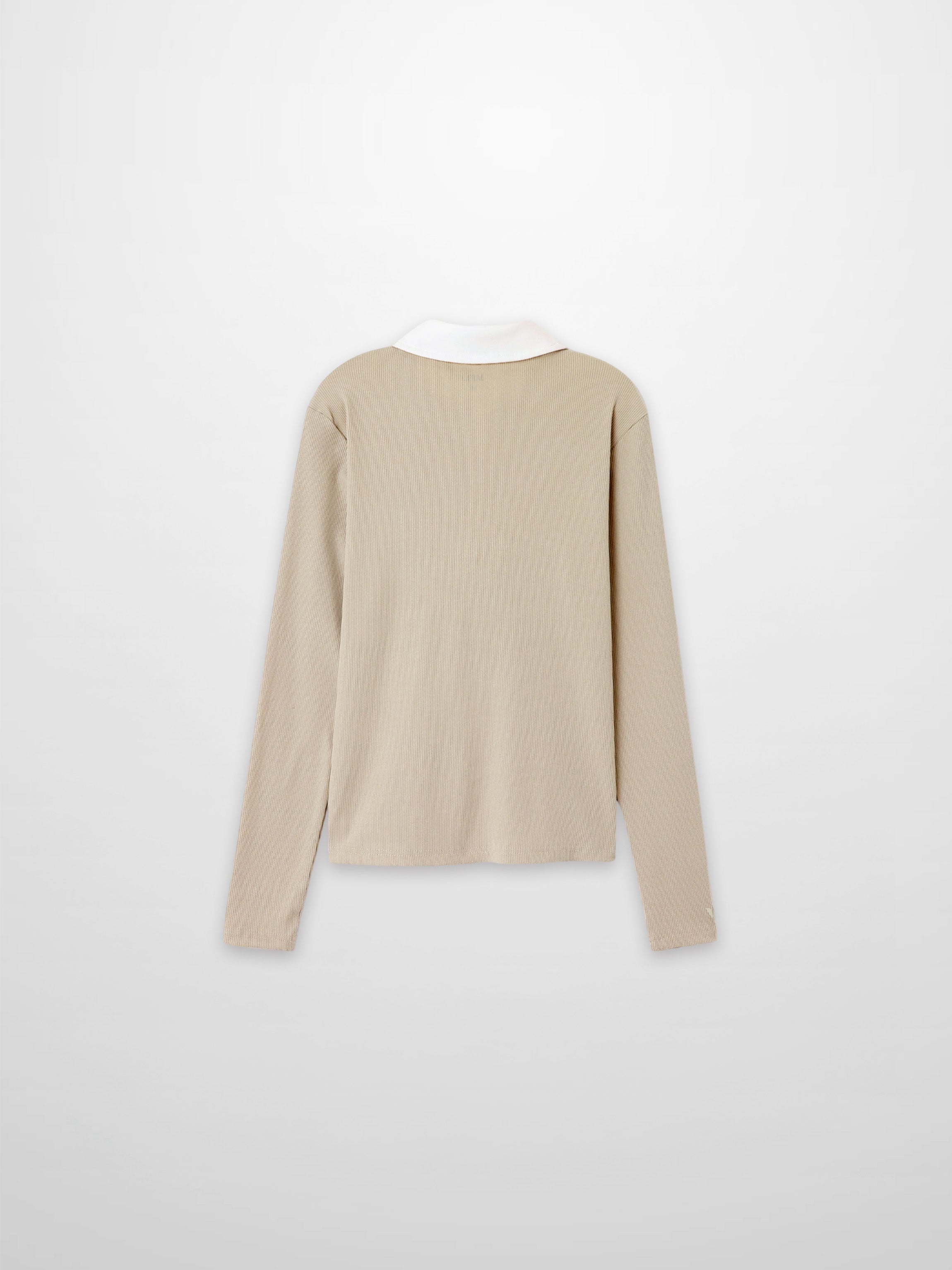 White Collar Polo-Tan